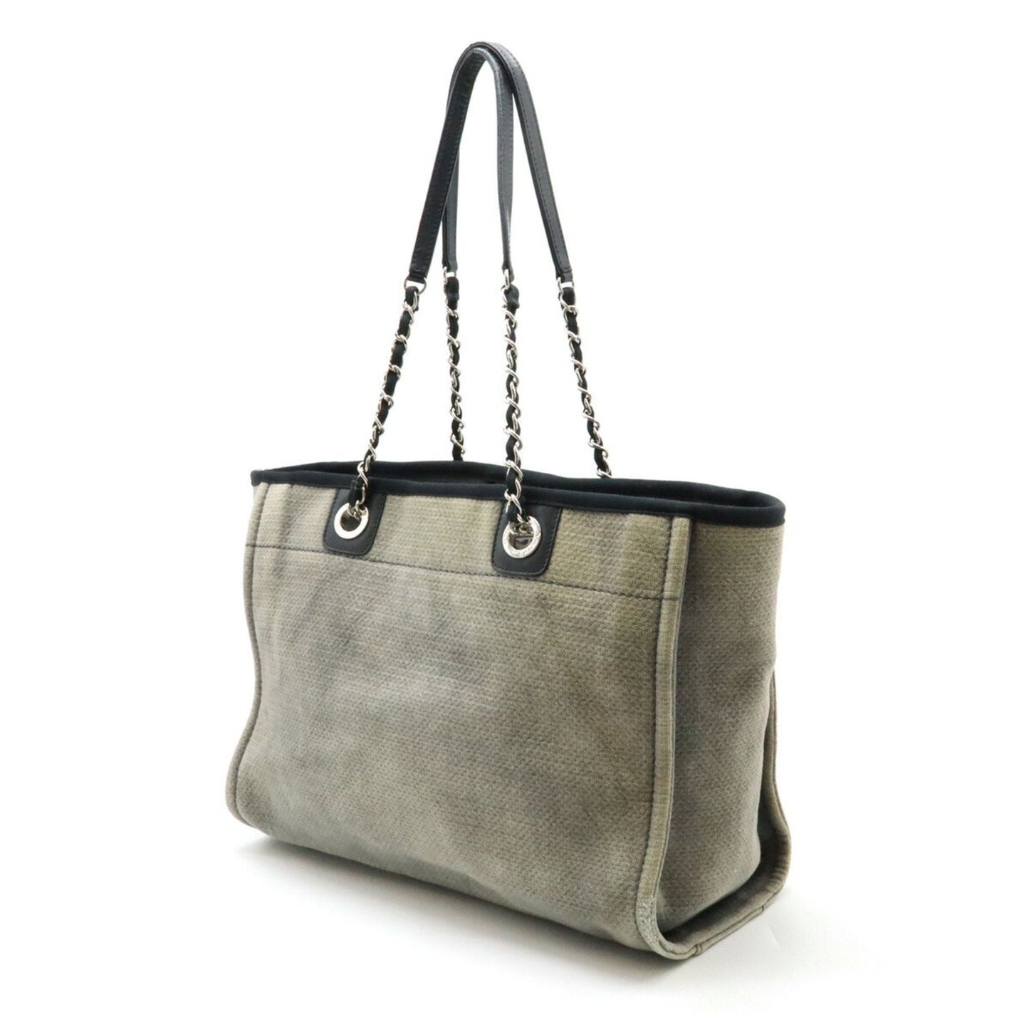 Chanel Sac Deauville en toile noir