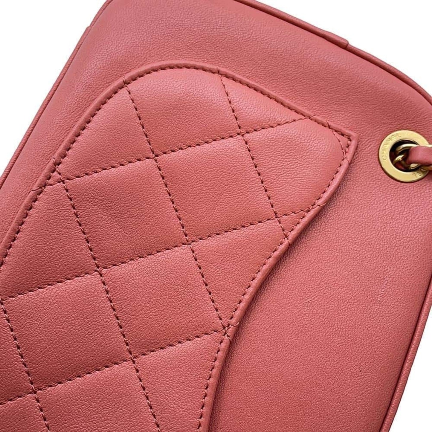 Chanel Sac Camera en cuir rose