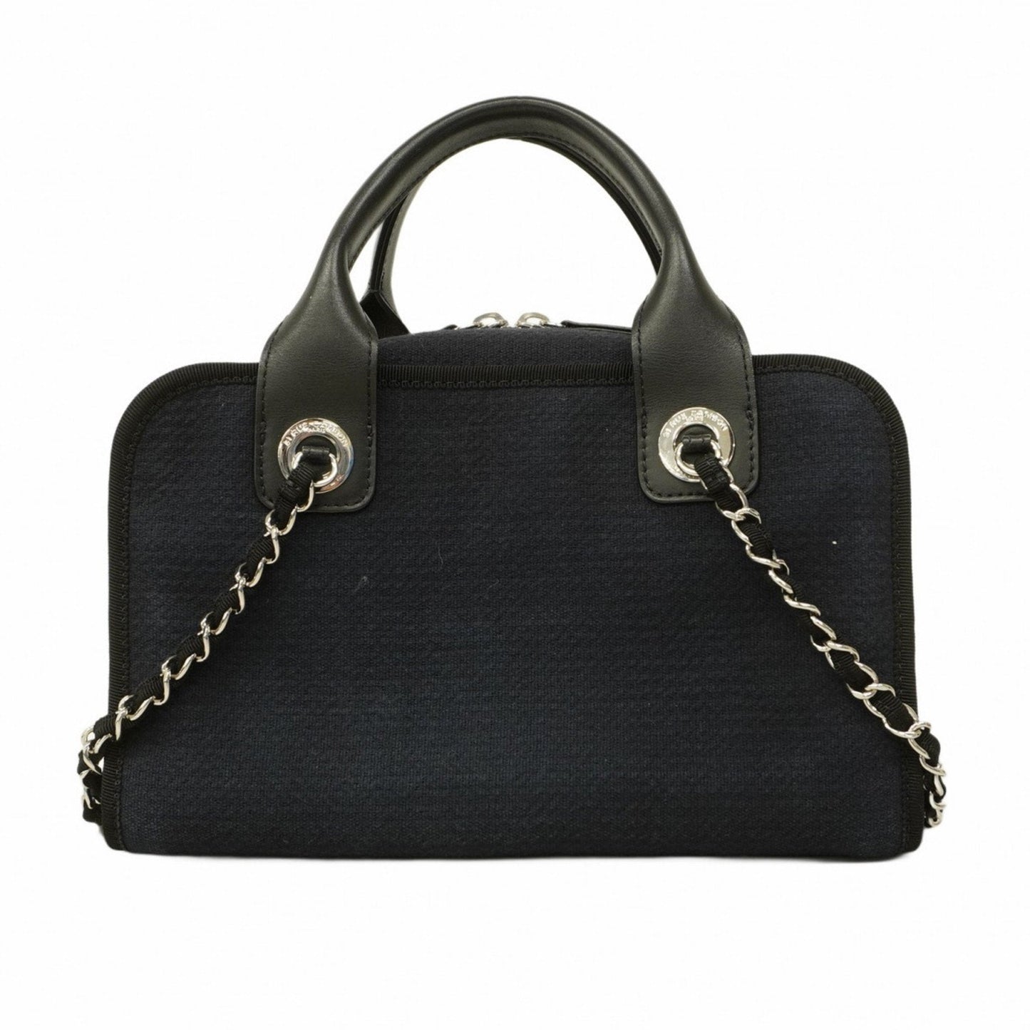 Chanel Sac Deauville en toile noir