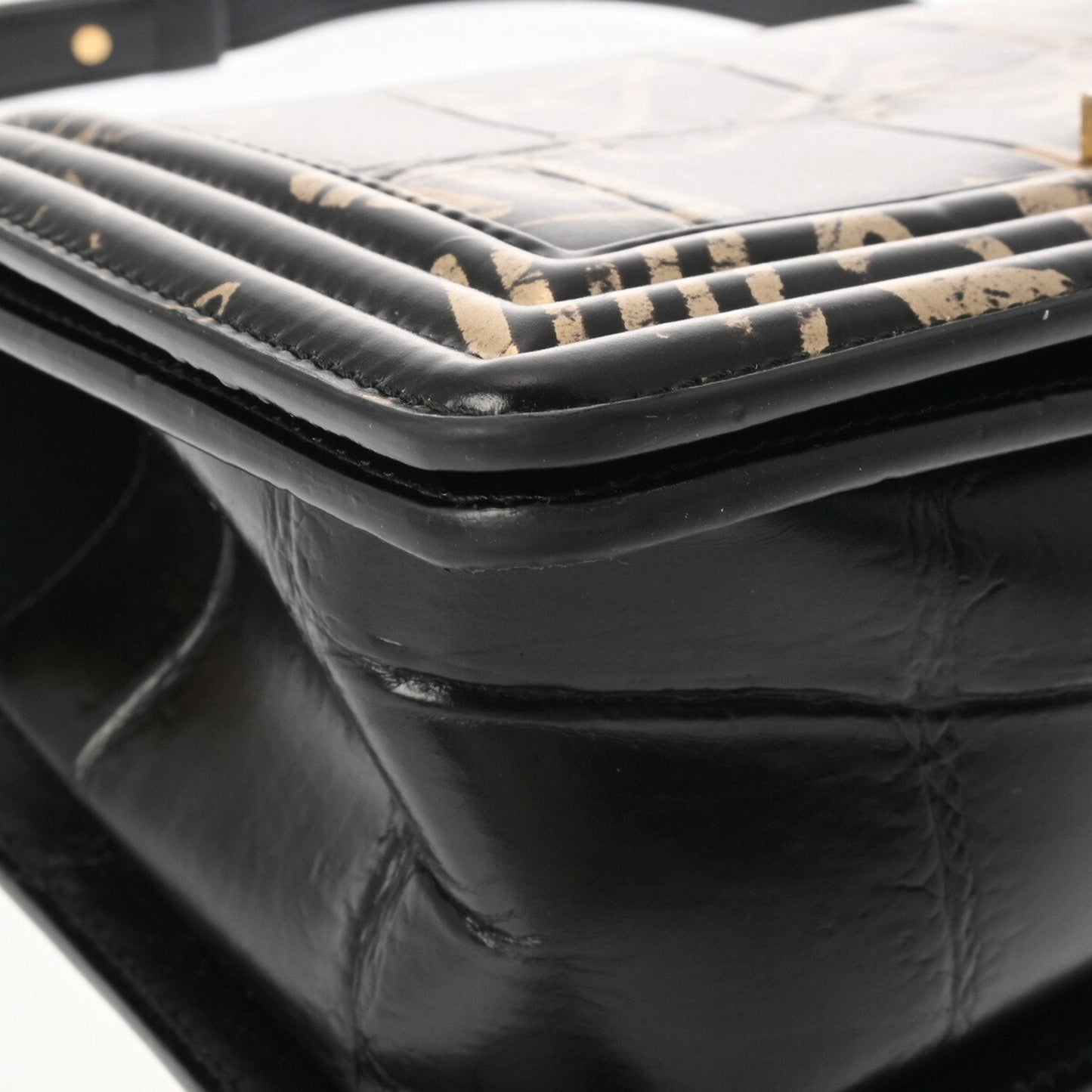 Chanel Sac Boy en cuir noir