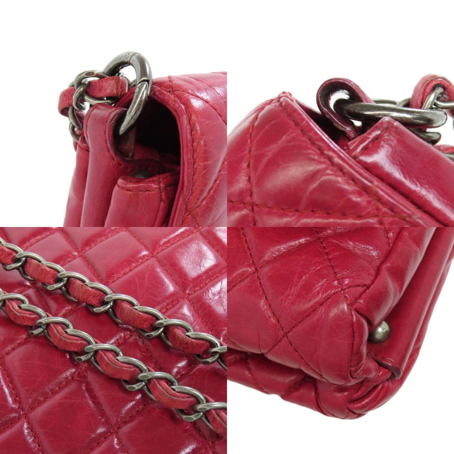 Chanel Sac Boy en cuir rouge