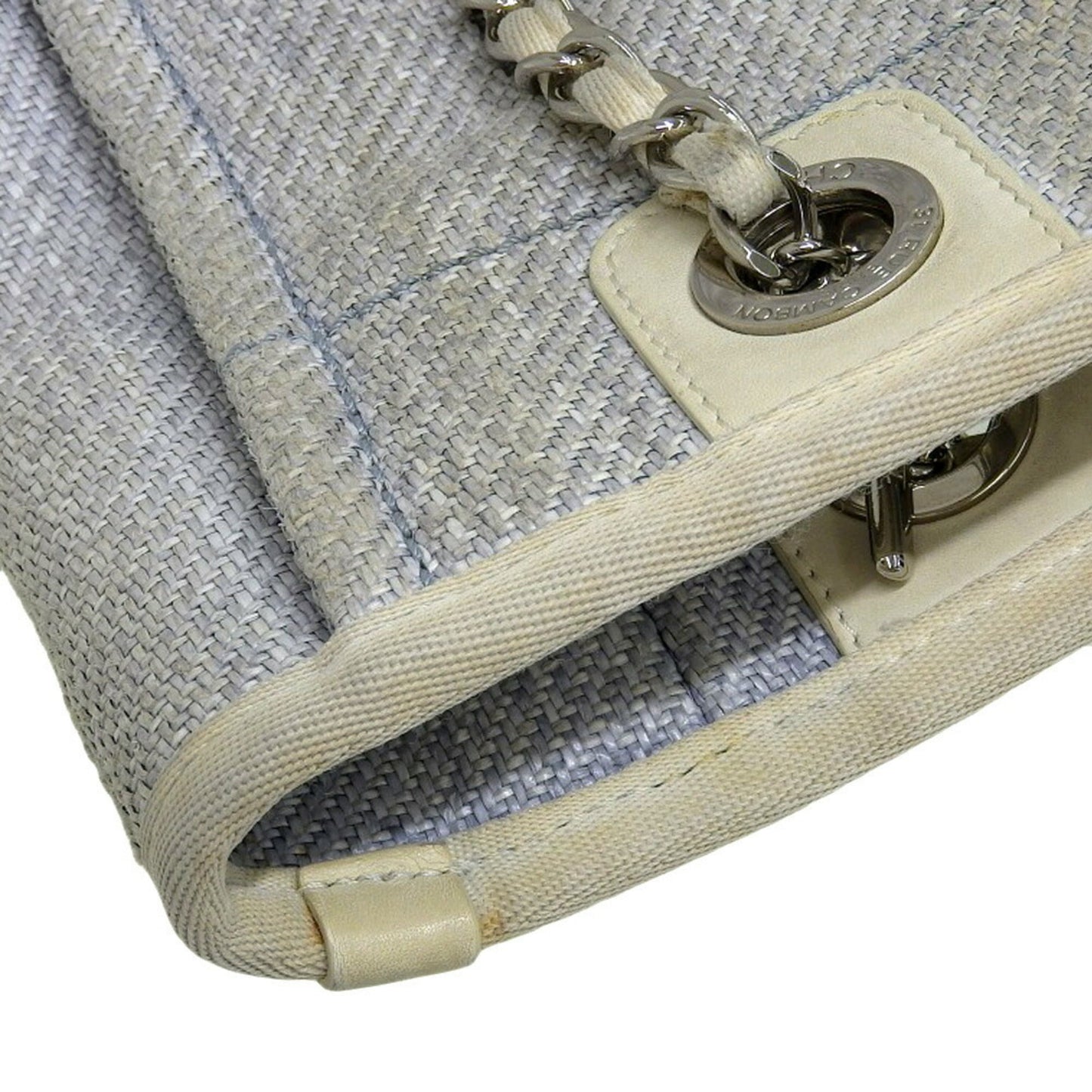 Chanel Sac Deauville en toile bleu
