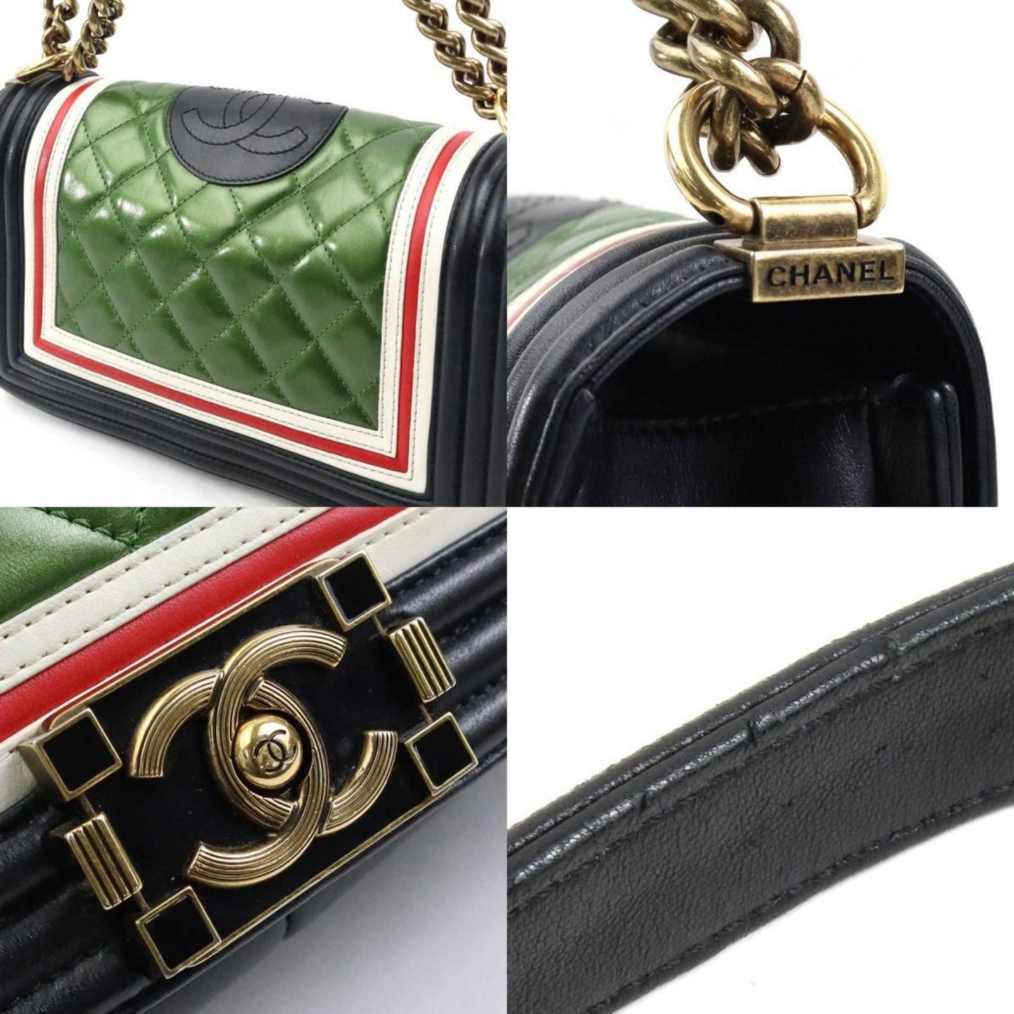Chanel Sac Boy en cuir noir
