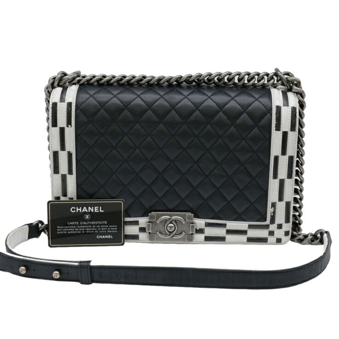 Chanel Sac Boy en cuir noir