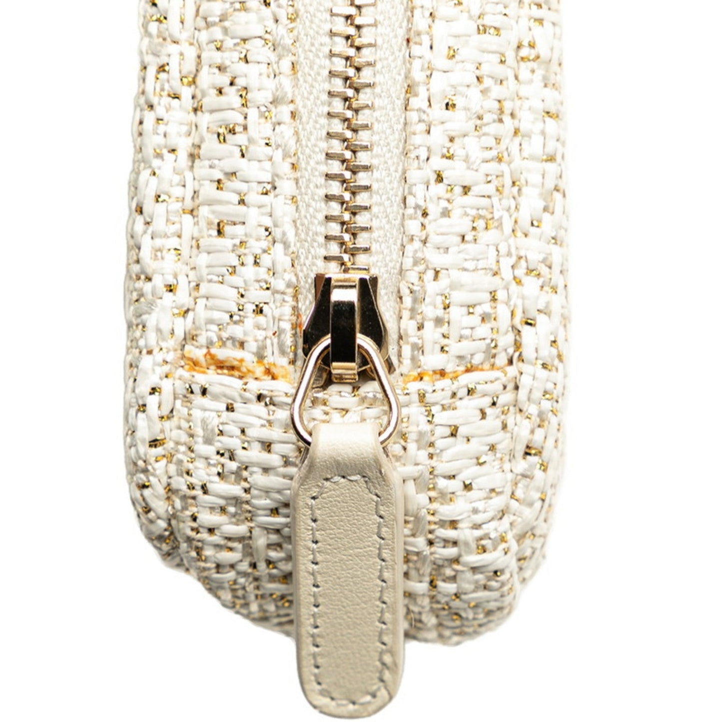 Chanel Sac Deauville en tweed blanc