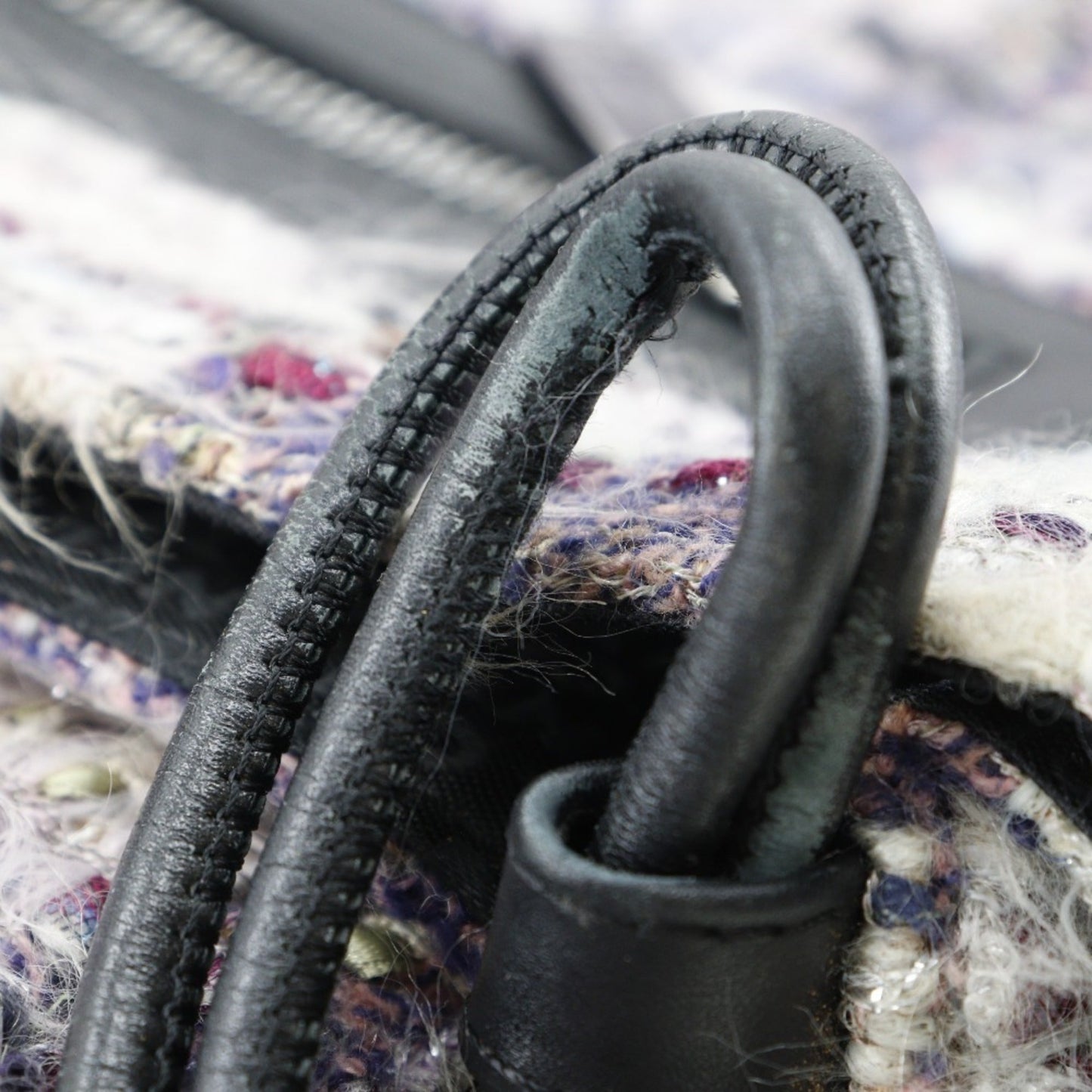 Chanel Sac Flap en tweed violet