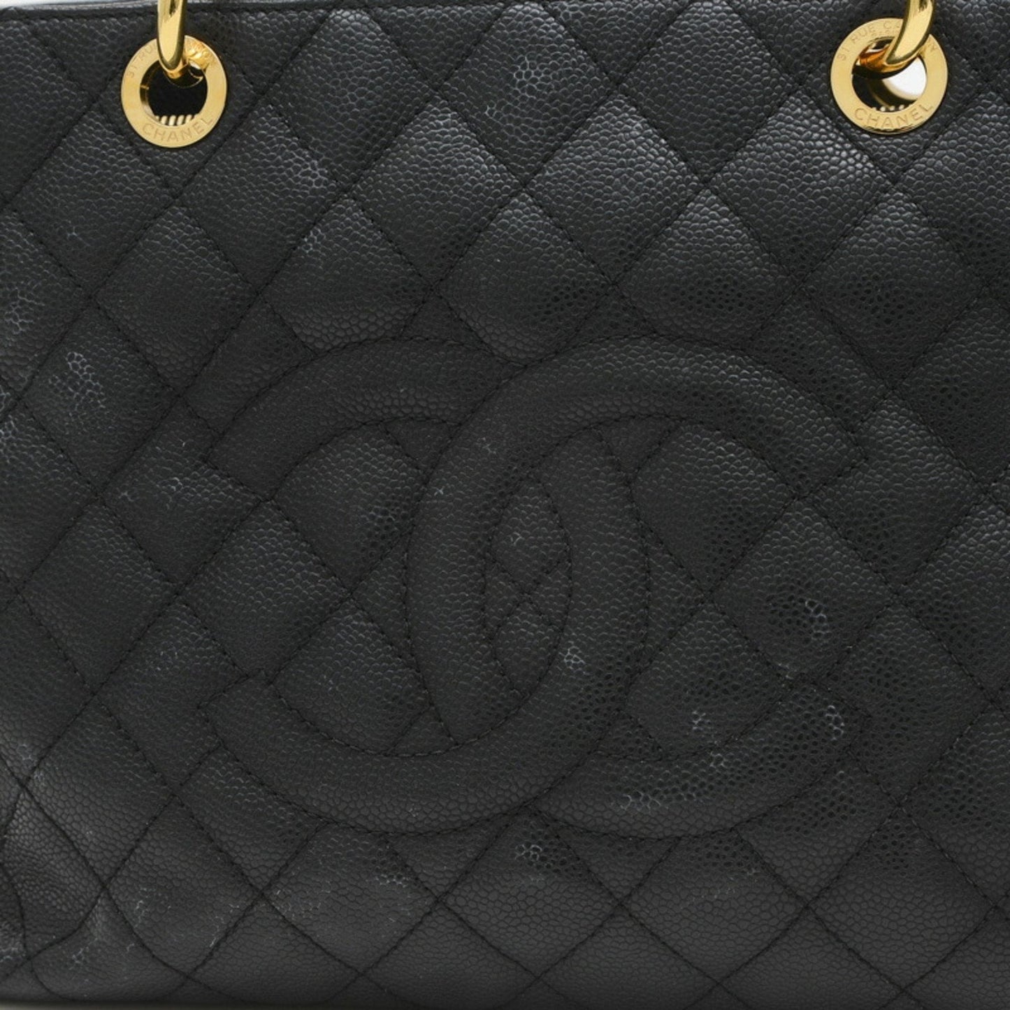 Chanel Sac GST en cuir caviar noir