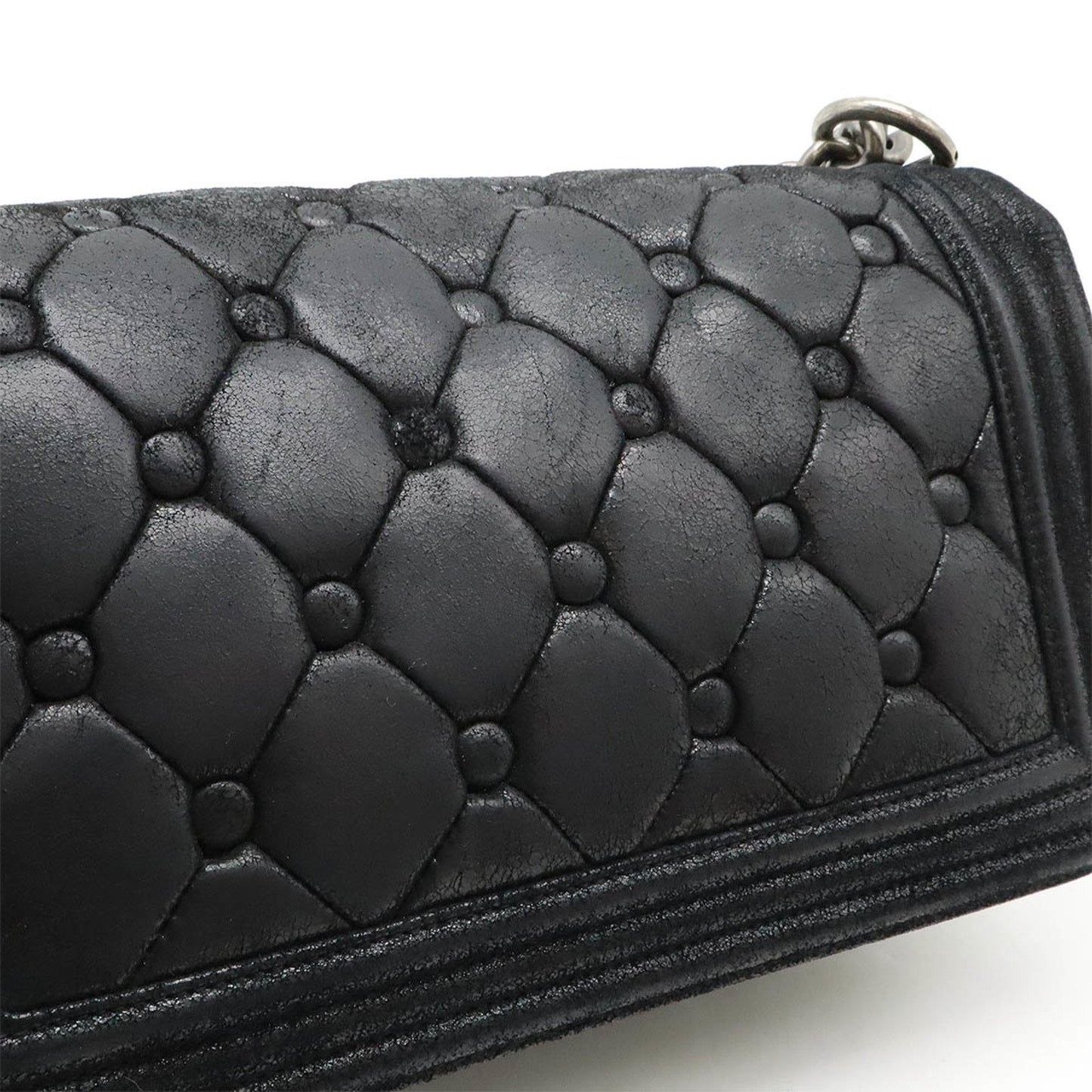 Chanel Sac Boy en daim noir