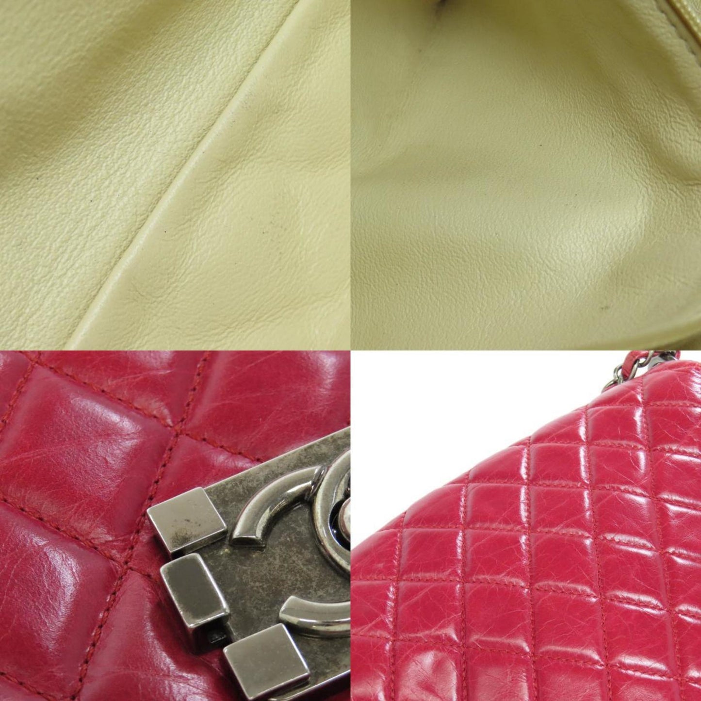 Chanel Sac Boy en cuir rouge