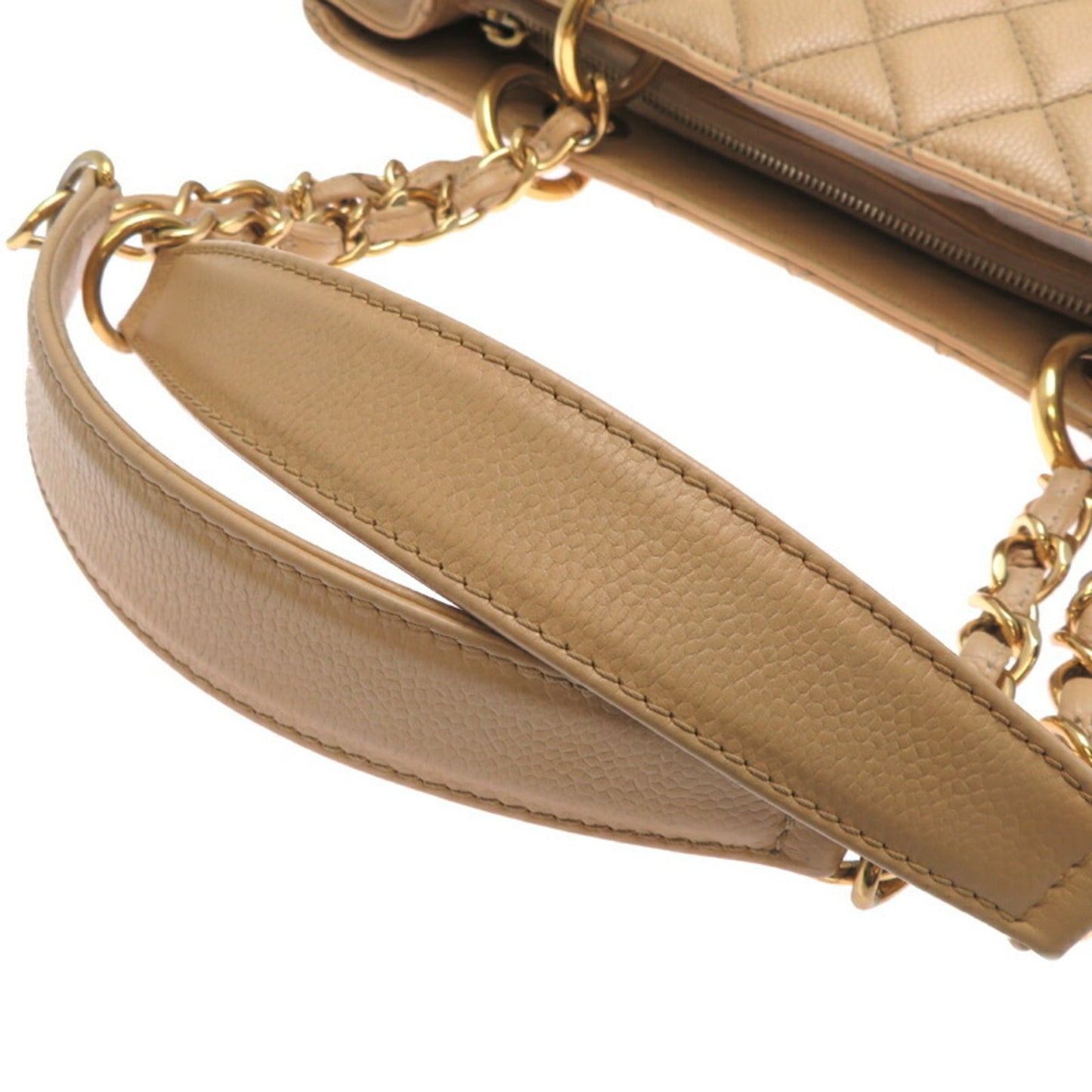Chanel Sac GST en cuir caviar beige
