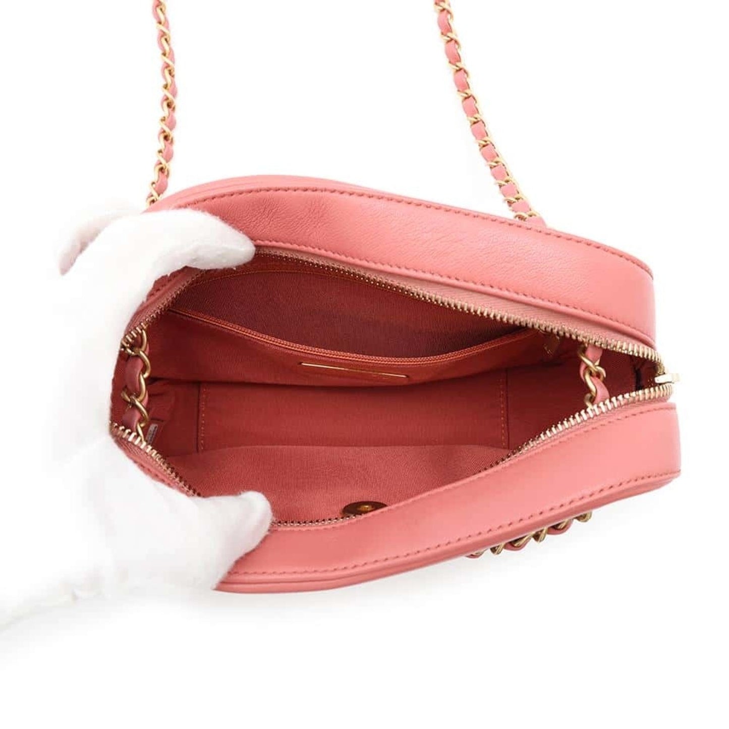 Chanel Sac Camera en cuir rose