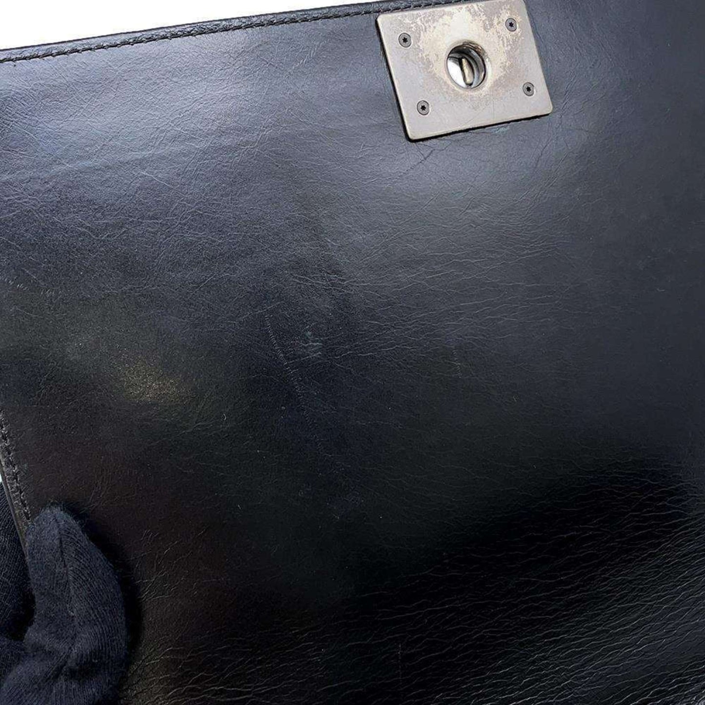 Chanel Sac Boy en cuir noir
