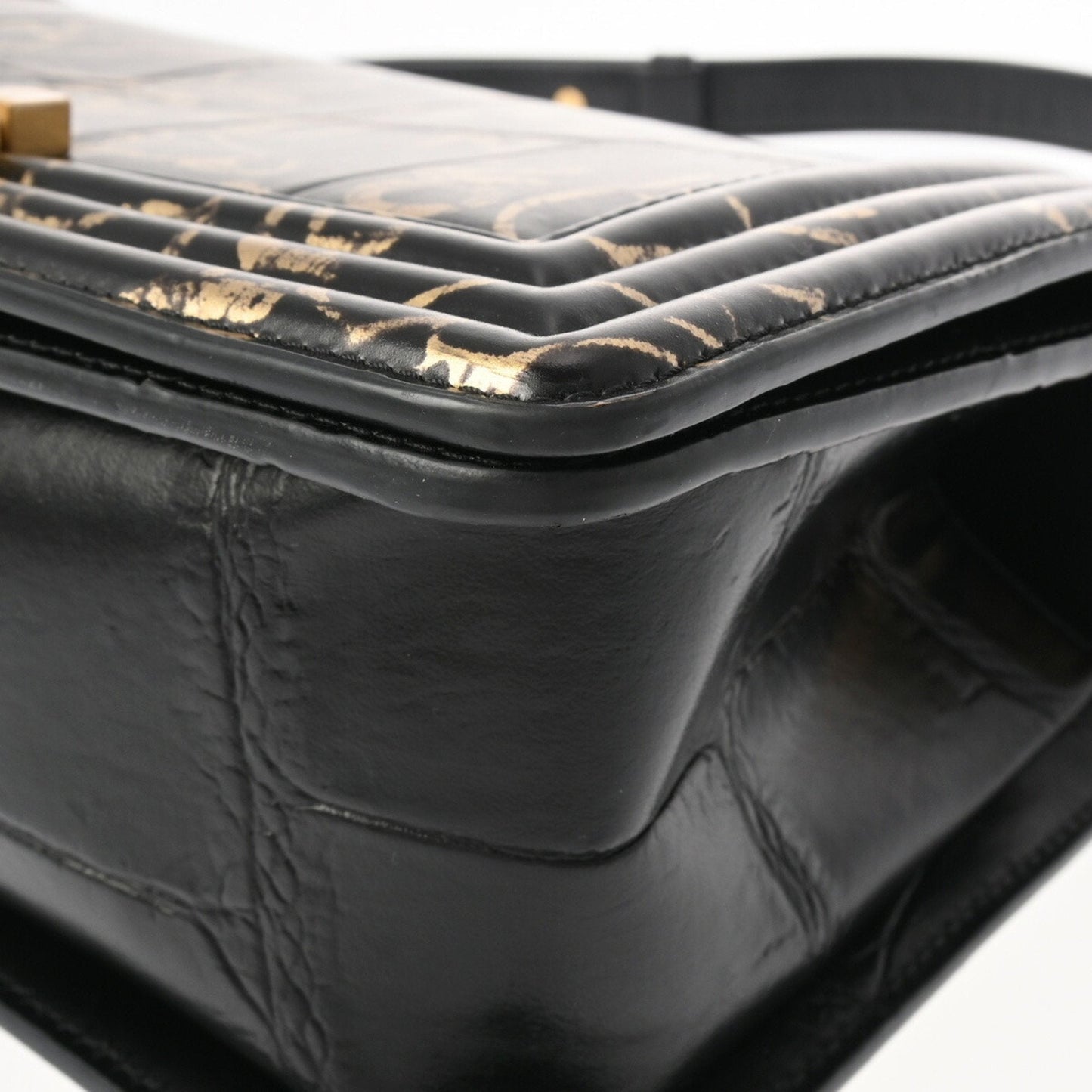 Chanel Sac Boy en cuir noir