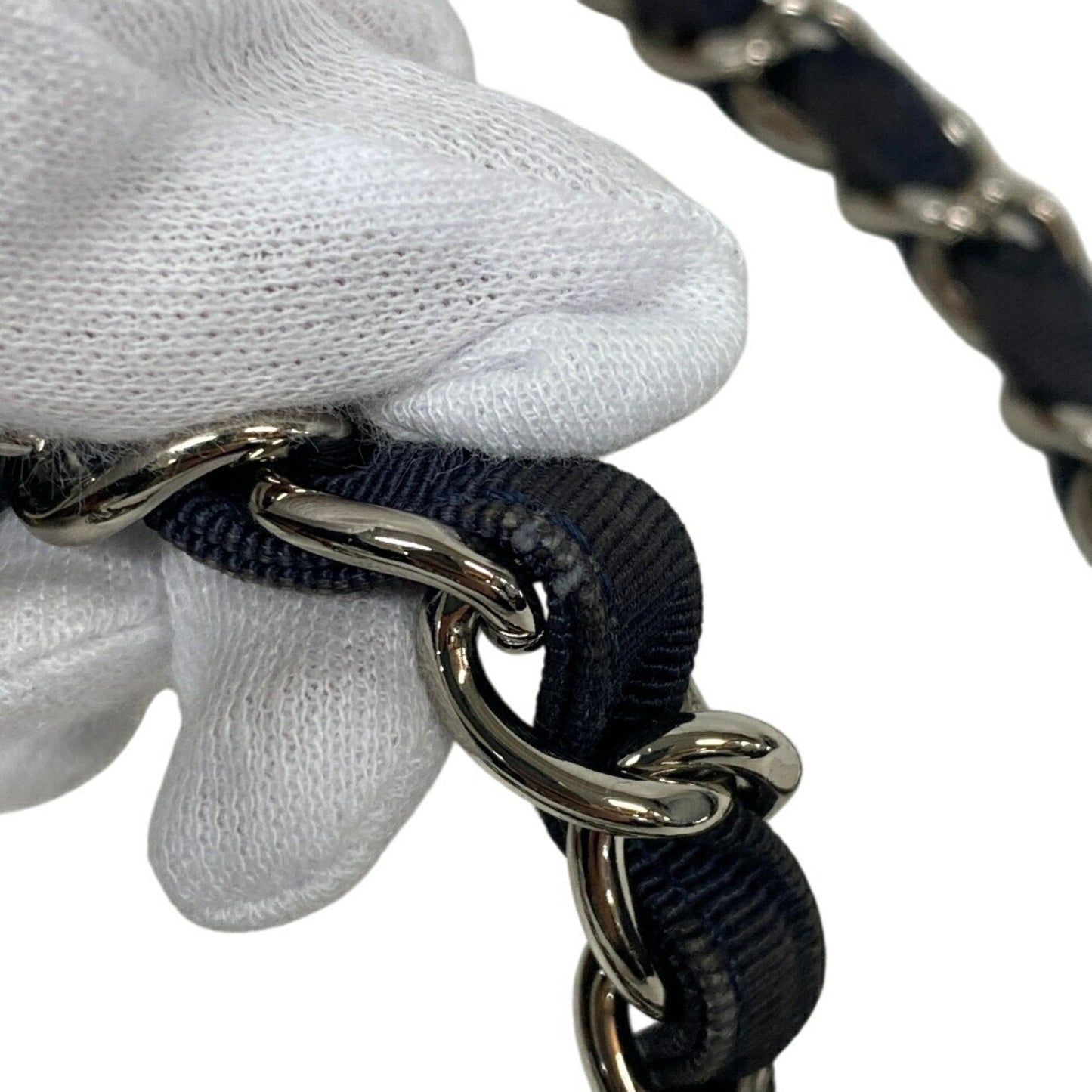 Chanel Sac Cabas en toile bleu
