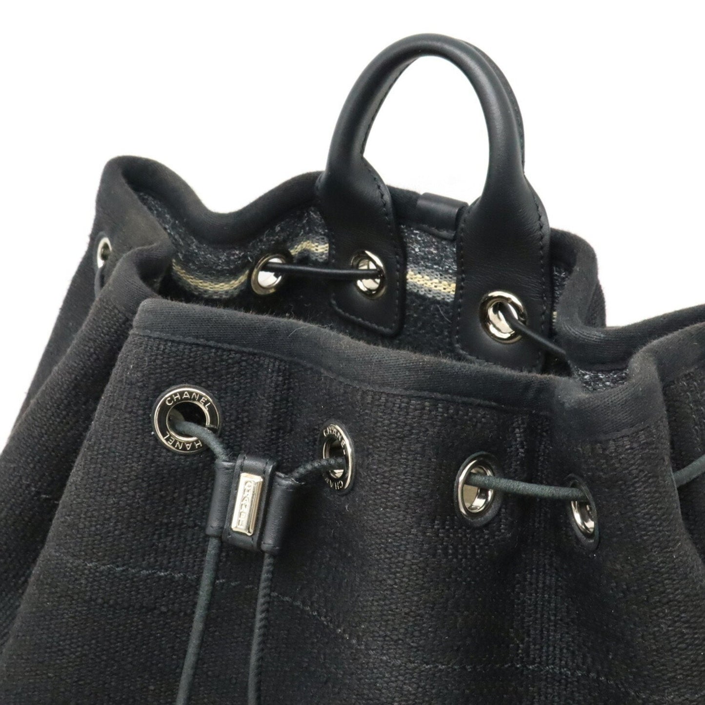 Chanel Sac Deauville en toile beige