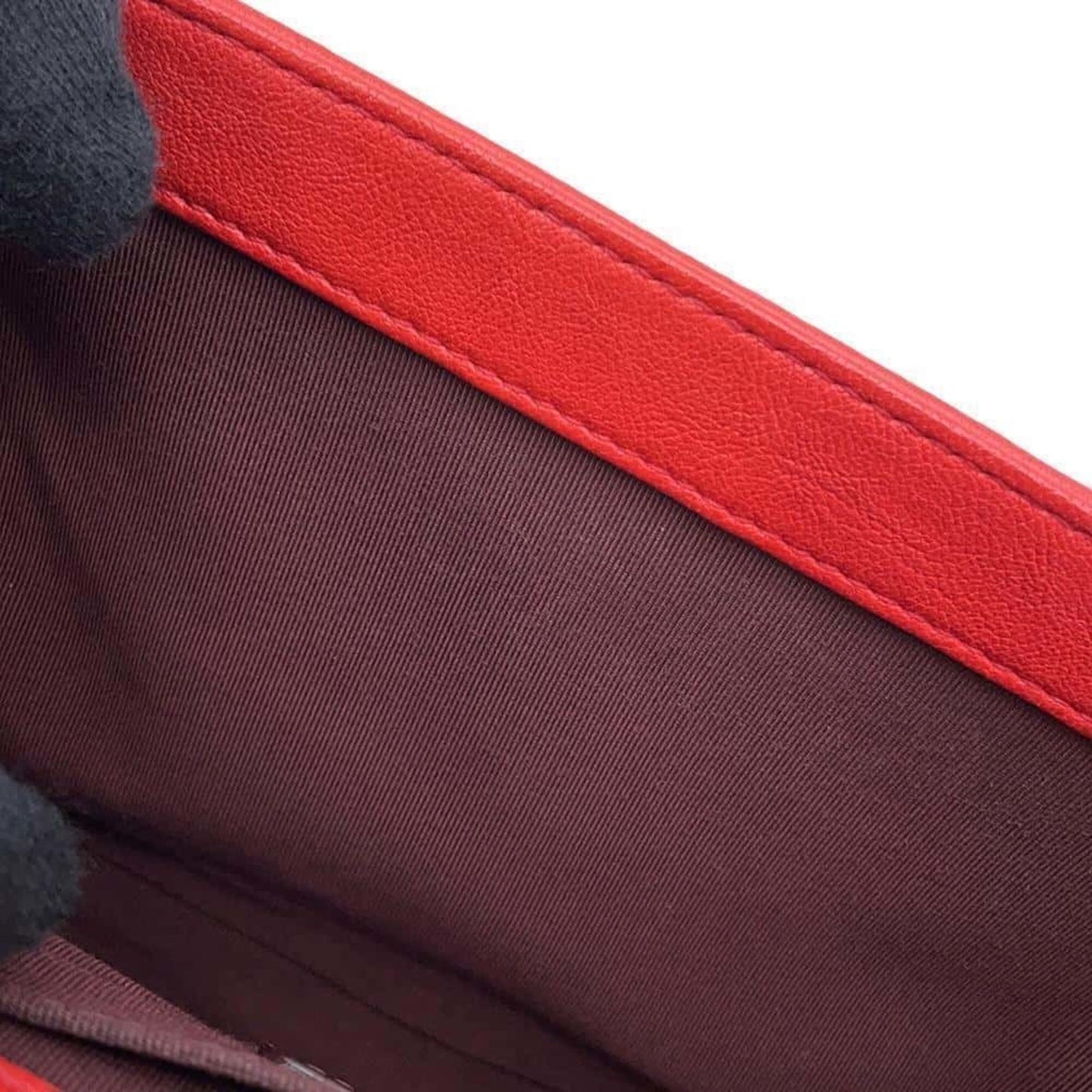 Chanel Sac Boy en cuir rouge