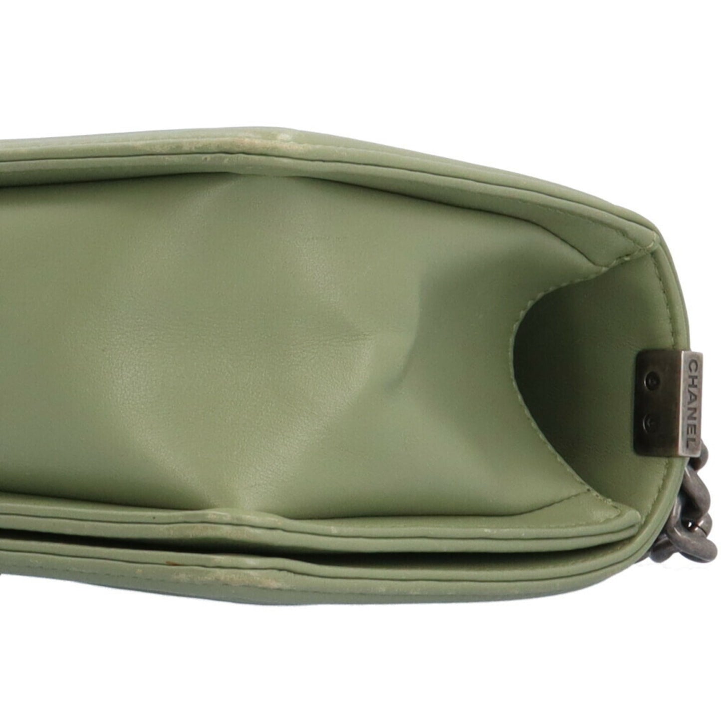 Chanel Sac Boy en cuir vert