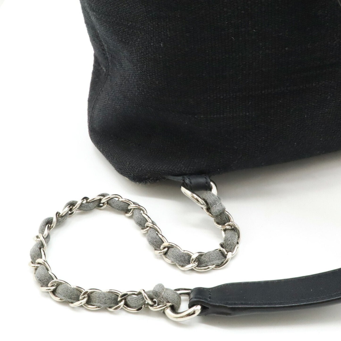 Chanel Sac Deauville en toile beige