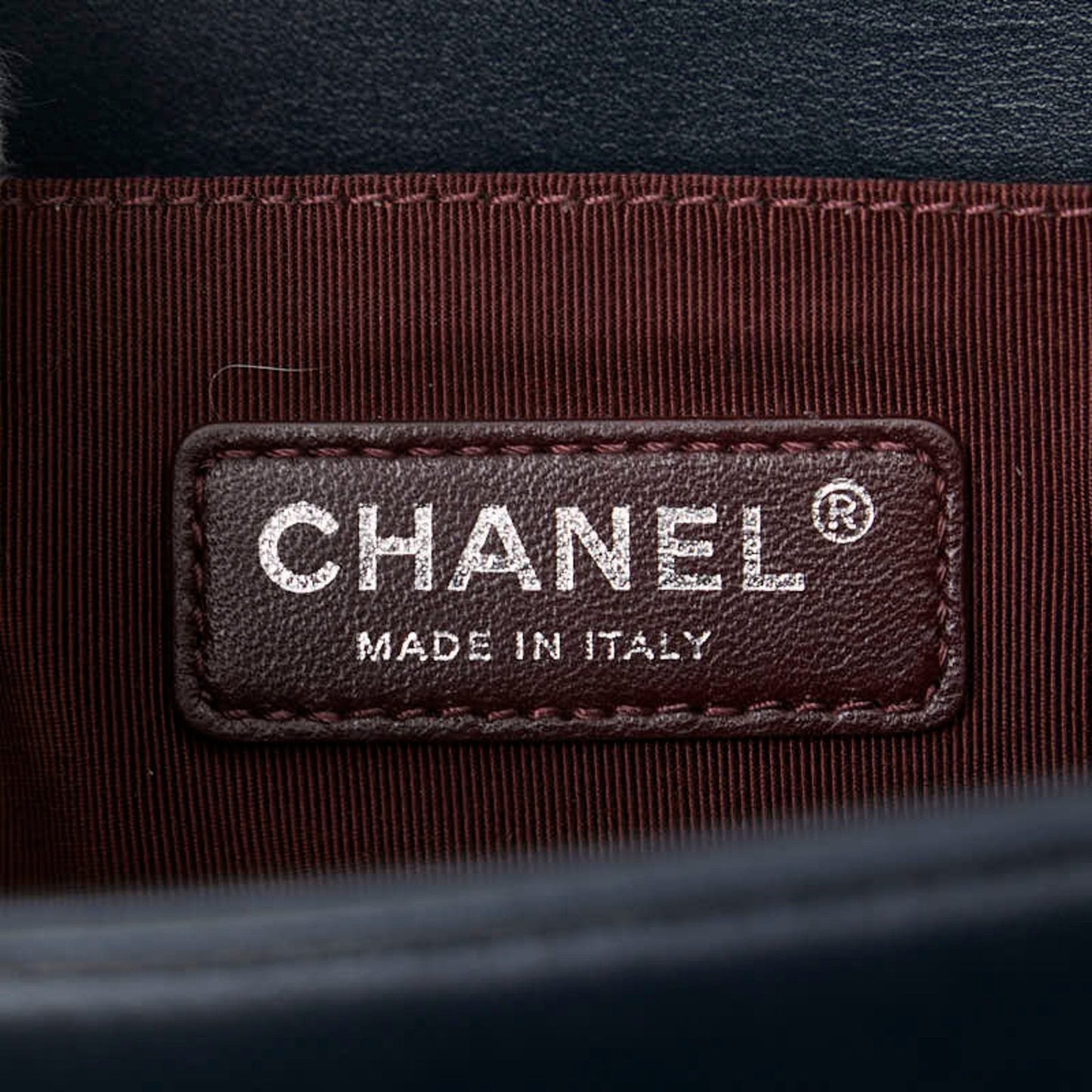 Chanel Sac Boy en cuir bleu