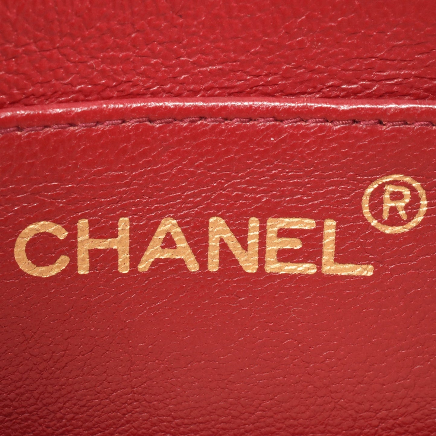 Chanel Sac Single Flap en cuir rouge