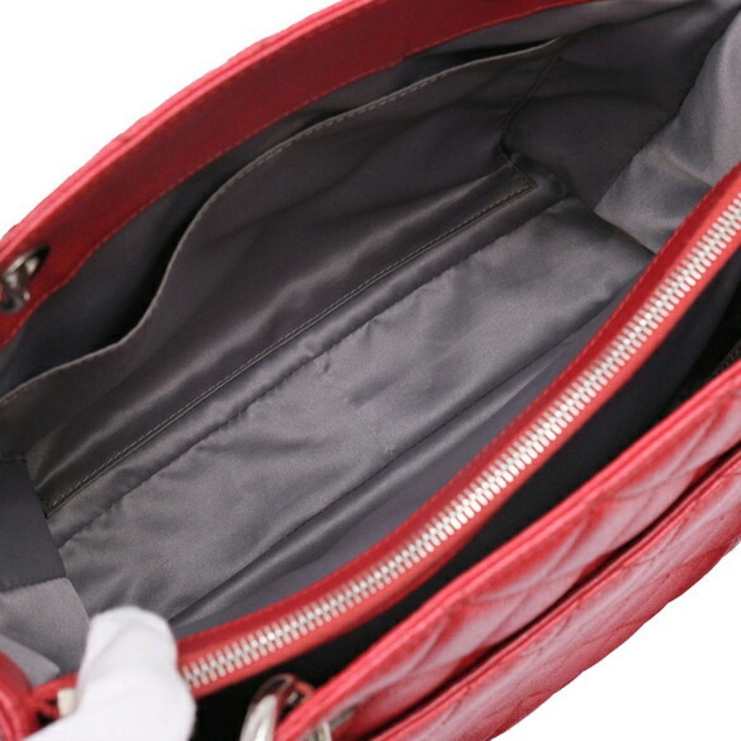 Chanel Sac GST en cuir caviar rouge