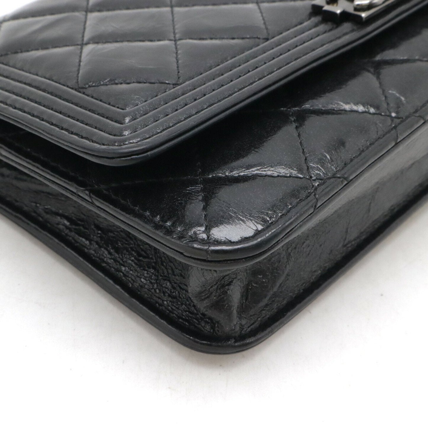 Chanel Sac Boy en cuir noir