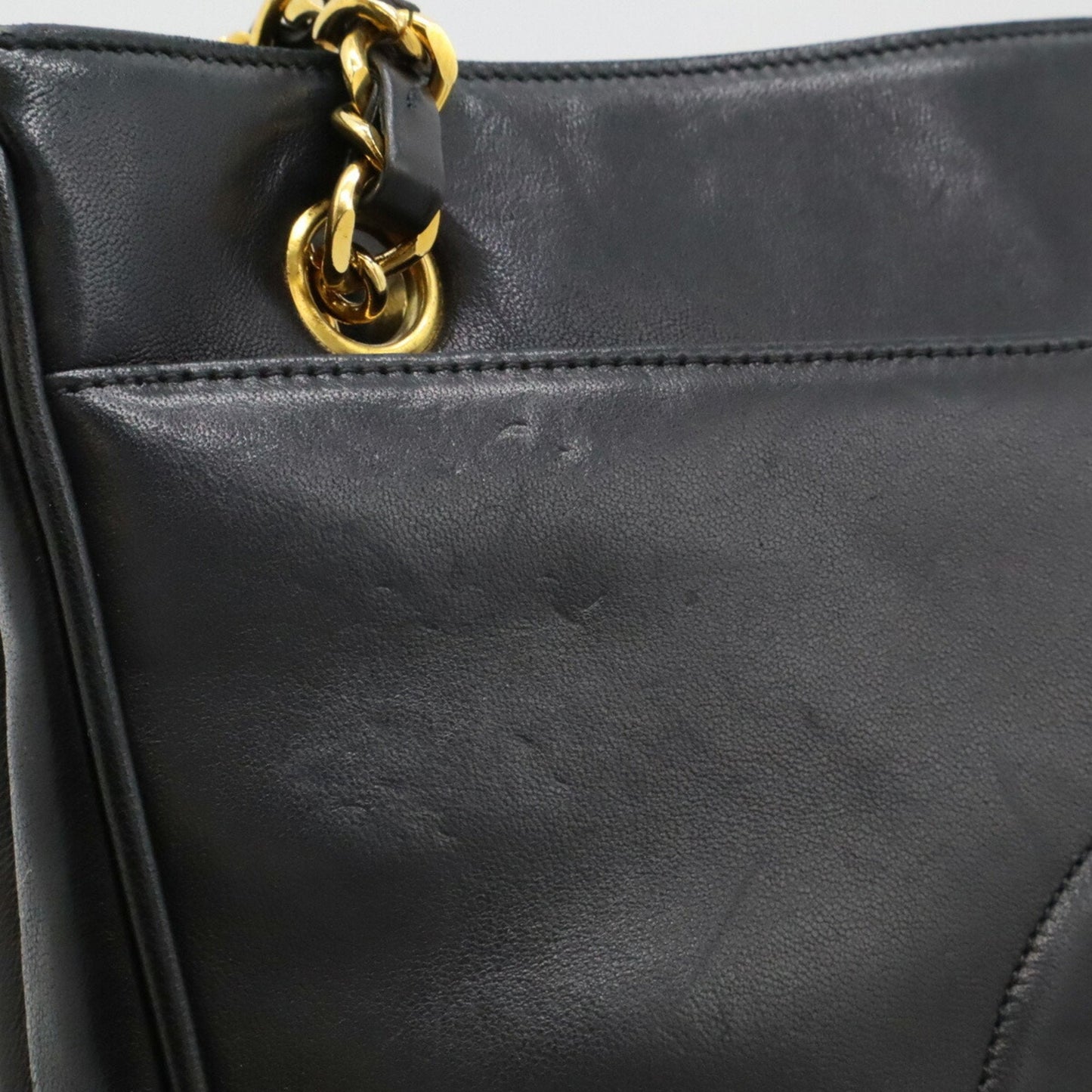 Chanel Sac Chain Tote en cuir noir