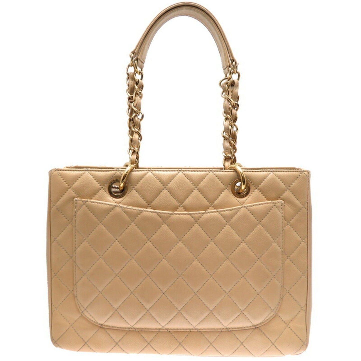 Chanel Sac GST en cuir caviar beige