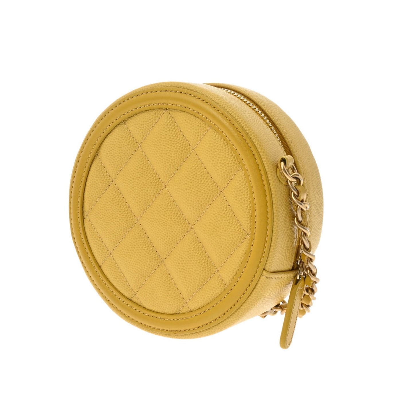 Chanel Sac Filigree en cuir caviar jaune