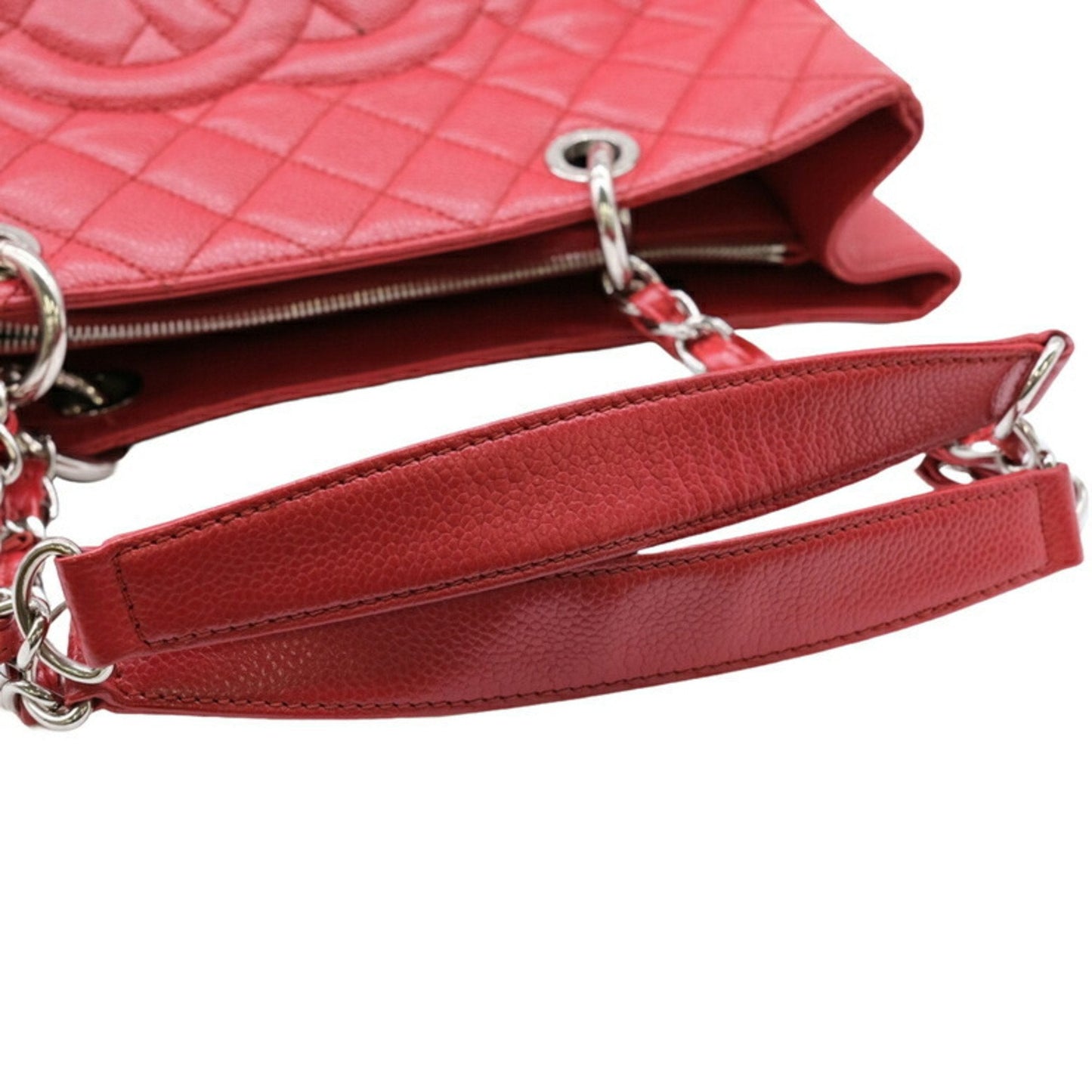 Chanel Sac GST en cuir caviar rouge