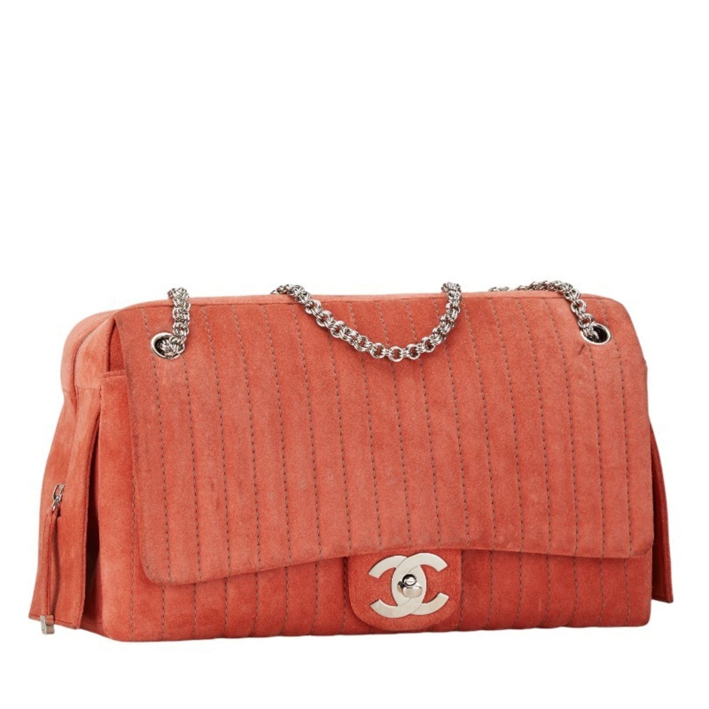 Chanel Sac Mademoiselle en daim orange