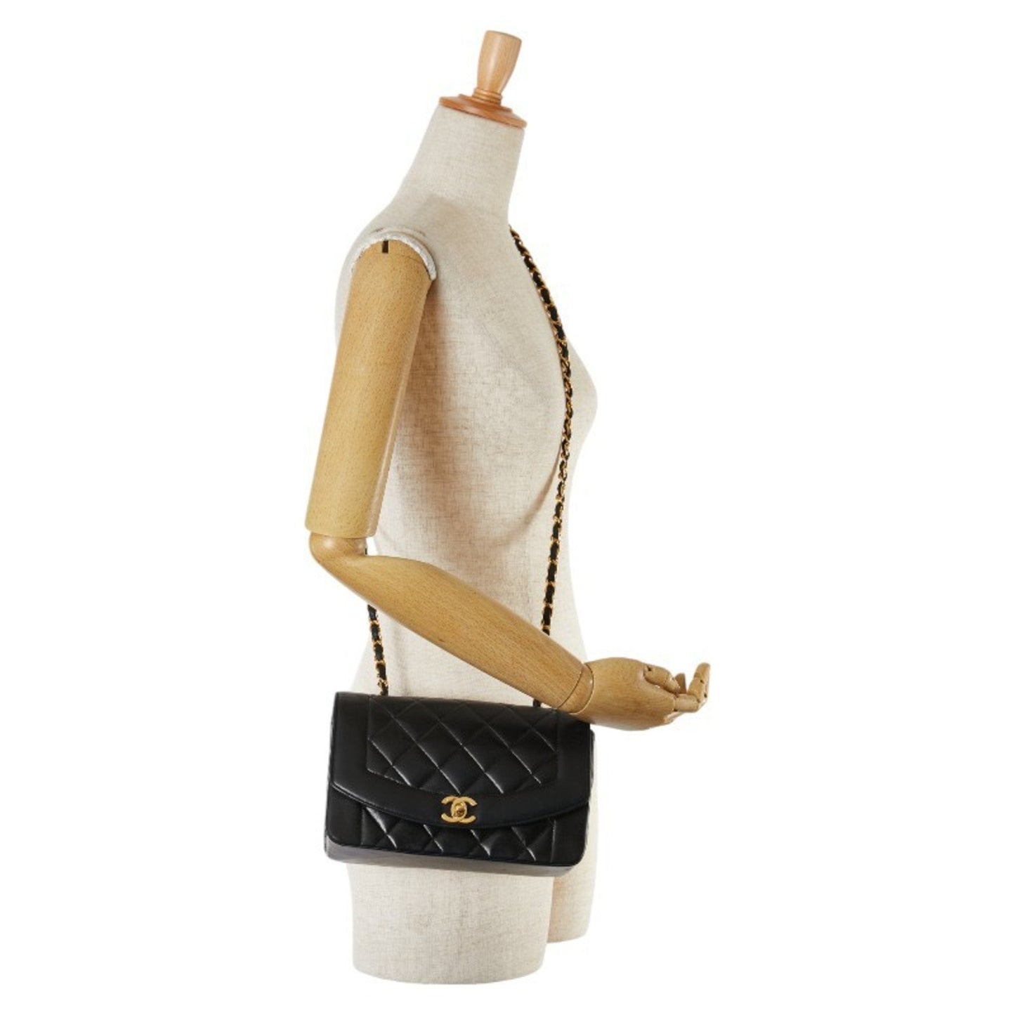 Chanel Sac Diana en cuir noir