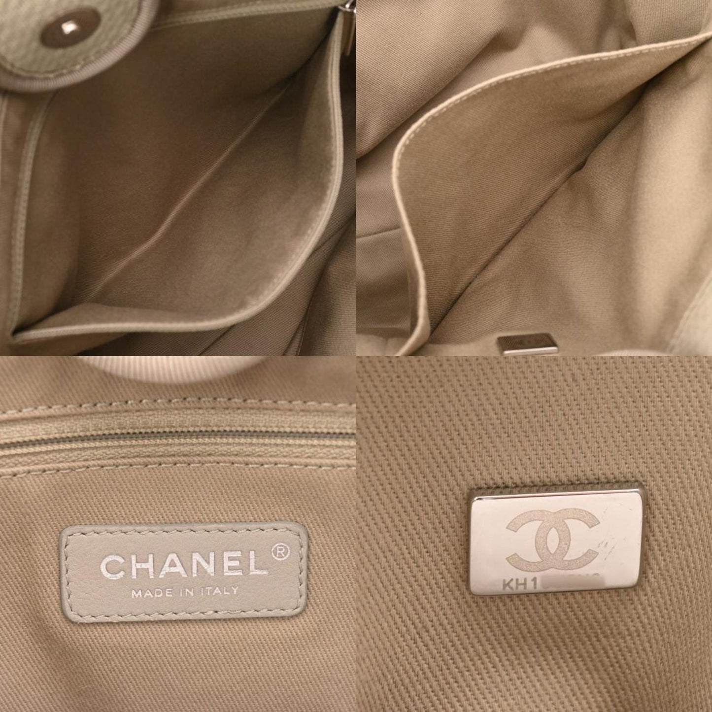 Chanel Sac Deauville en toile gris