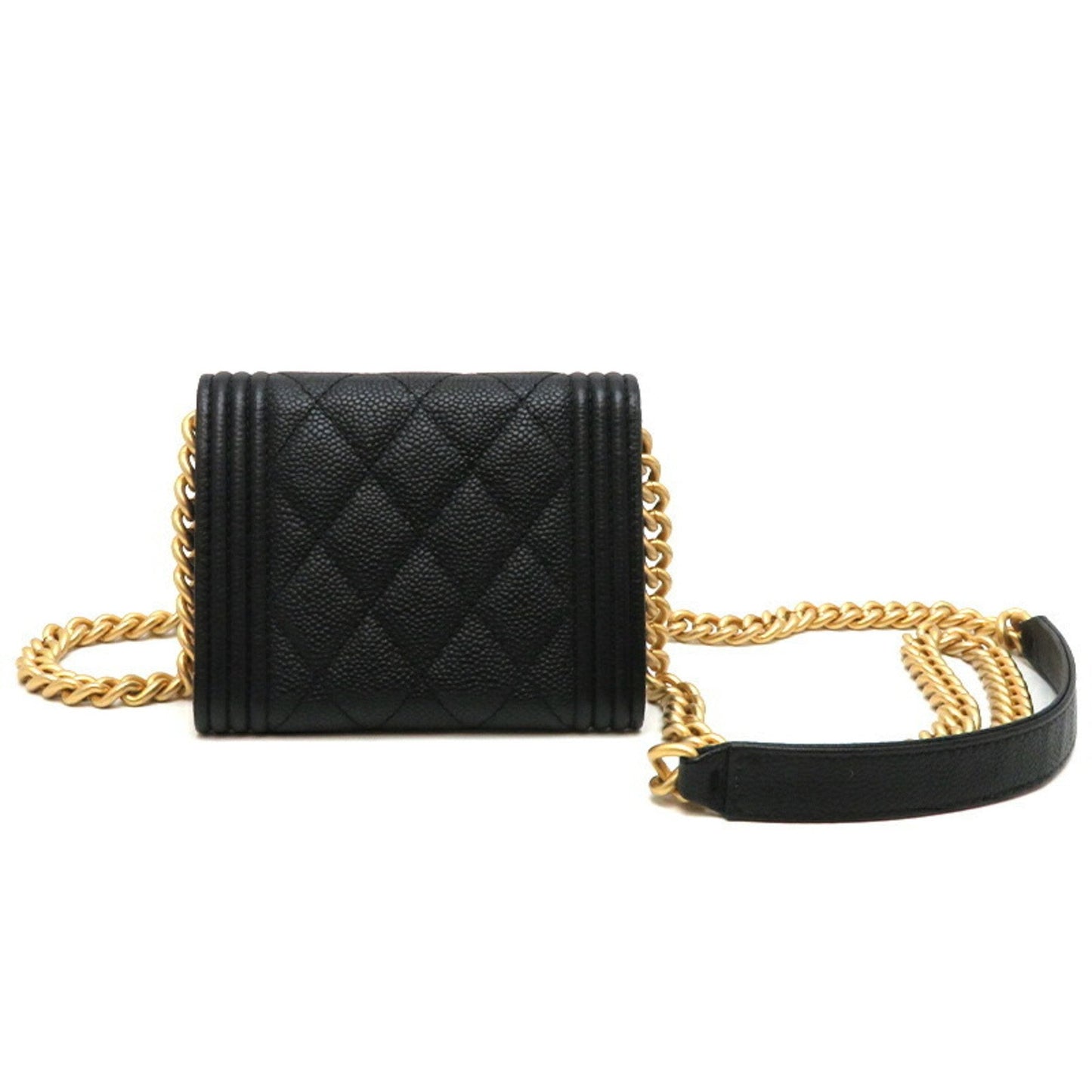 Chanel Sac Boy en cuir caviar noir