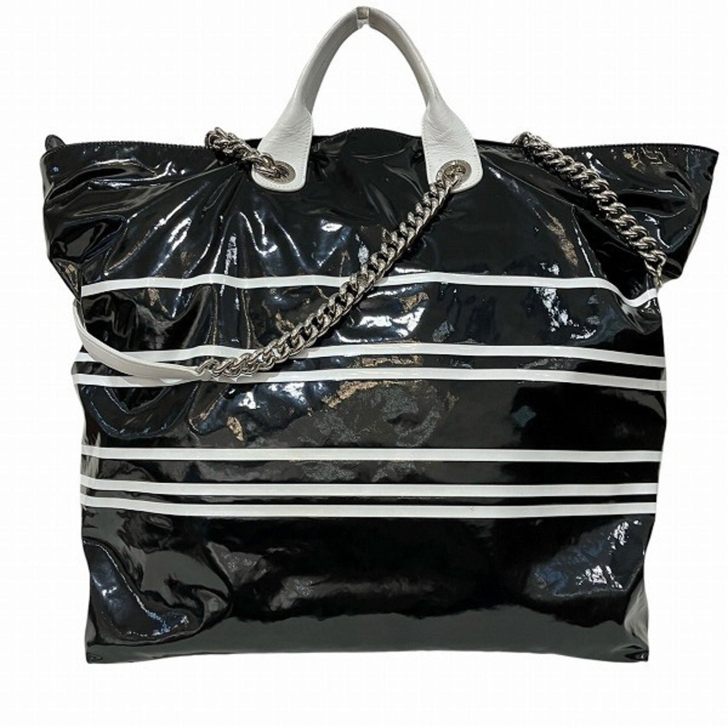Chanel Sac La Pausa en vinyle noir