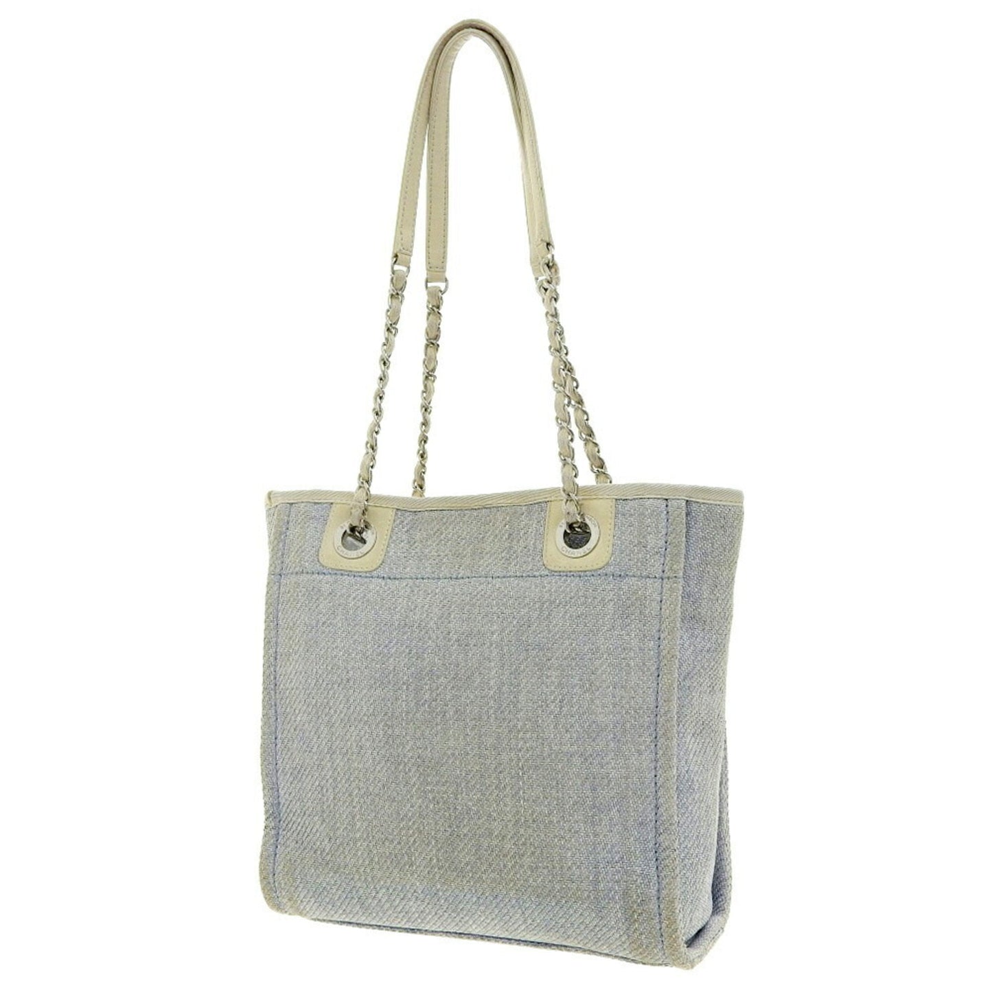 Chanel Sac Deauville en toile bleu