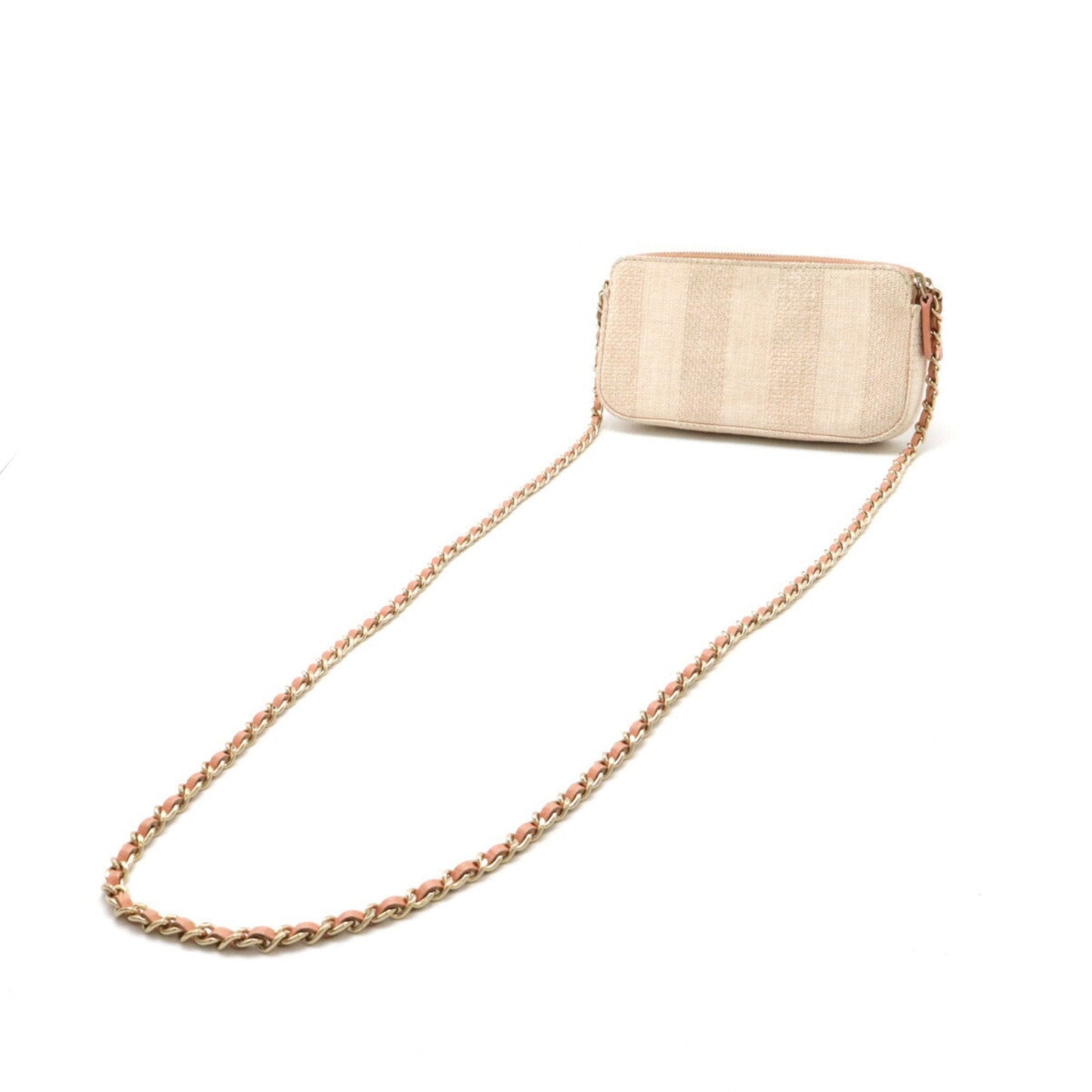 Chanel Sac Deauville en toile rose