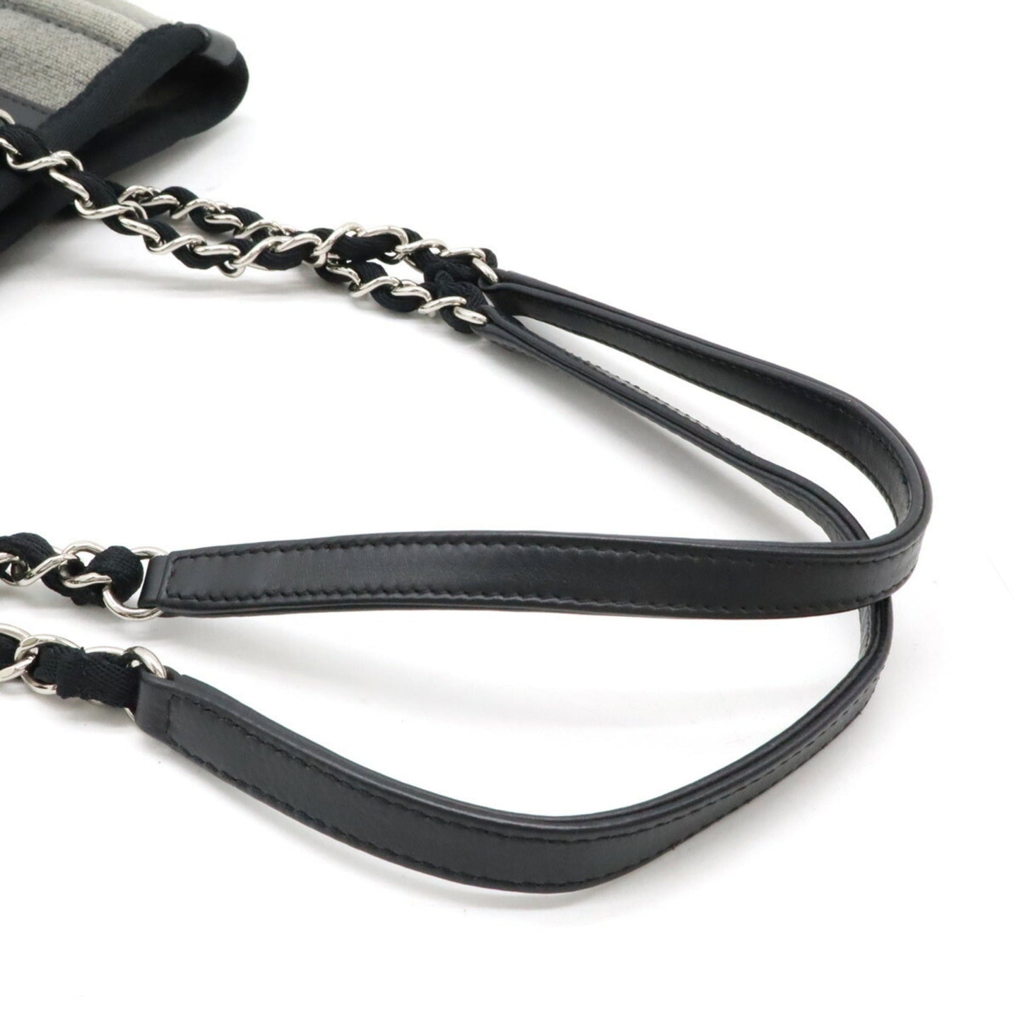 Chanel Sac Deauville en toile noir