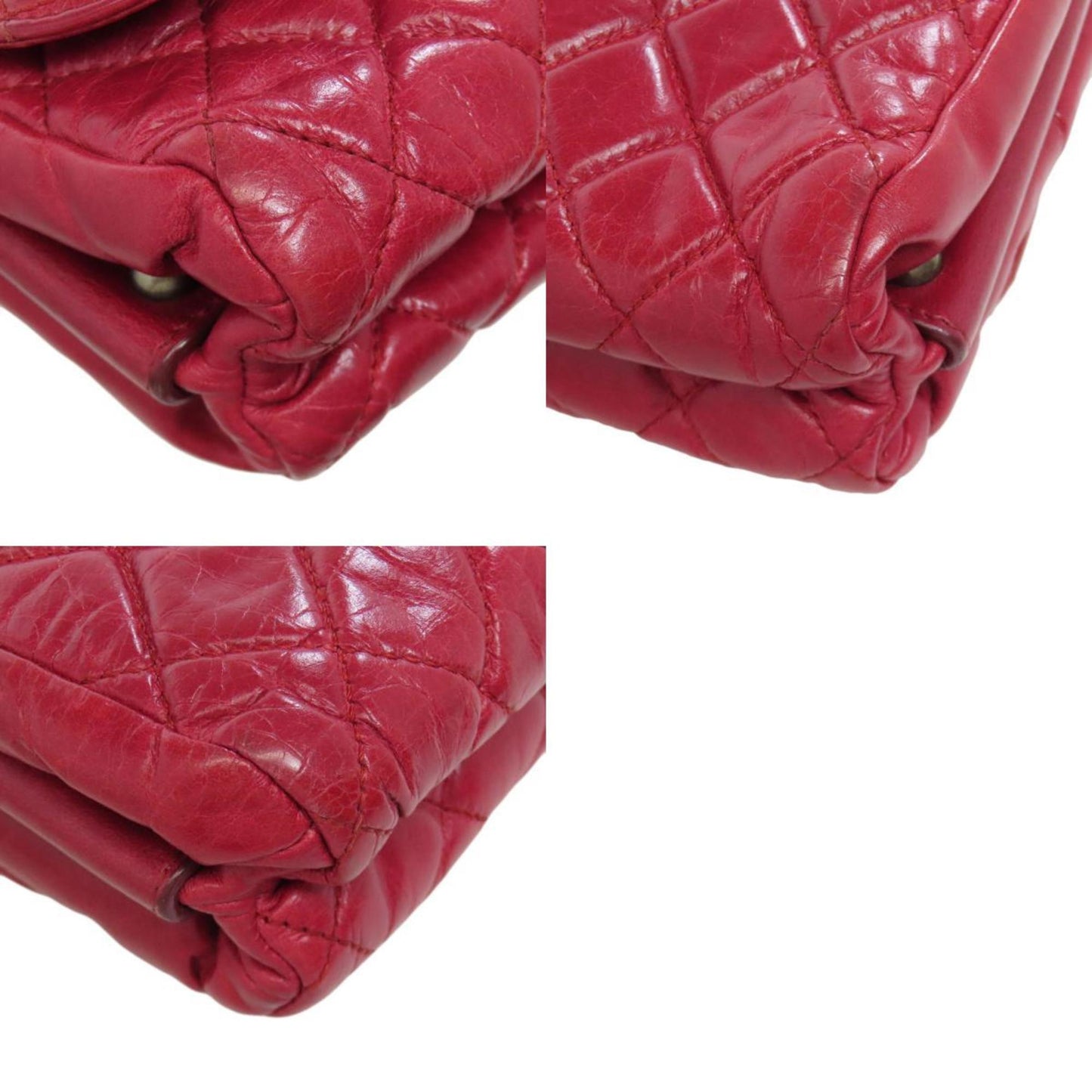 Chanel Sac Boy en cuir rouge