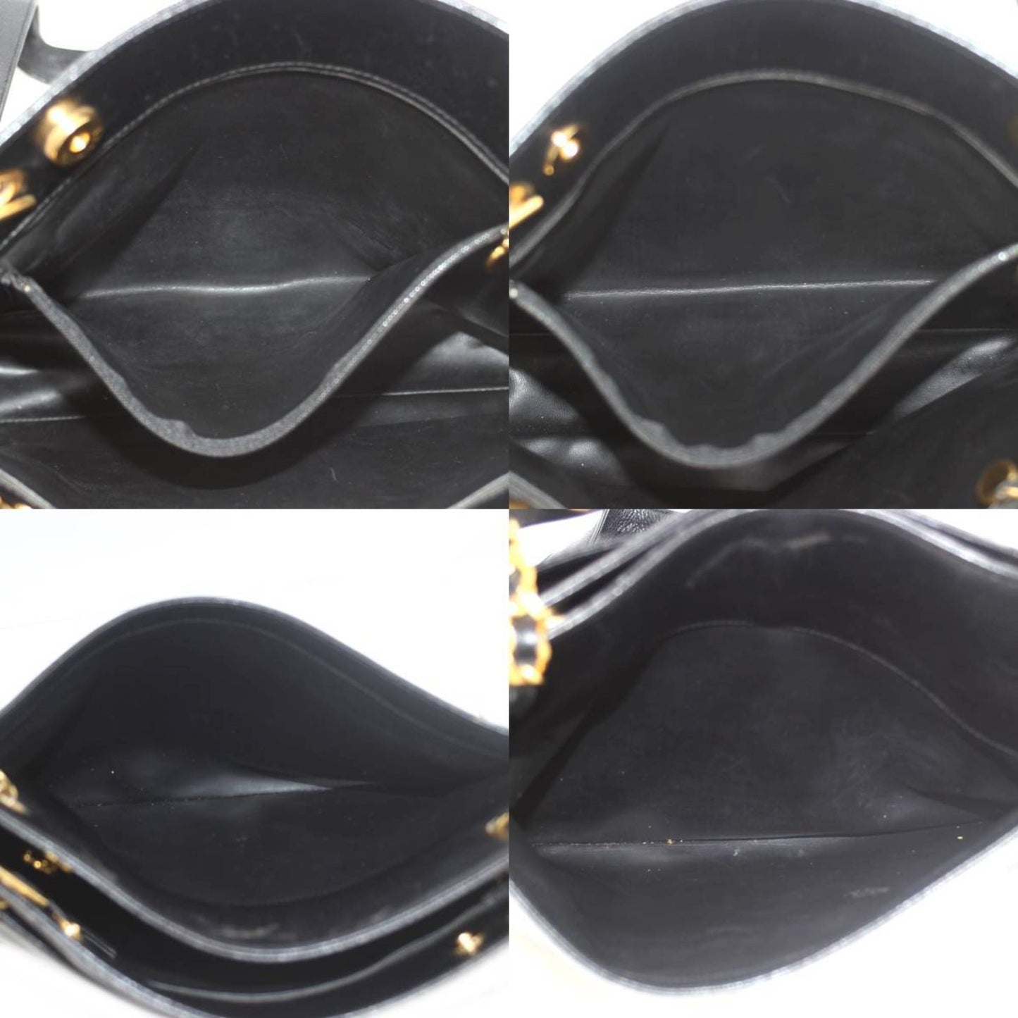 Chanel Sac Chain Tote en cuir caviar noir