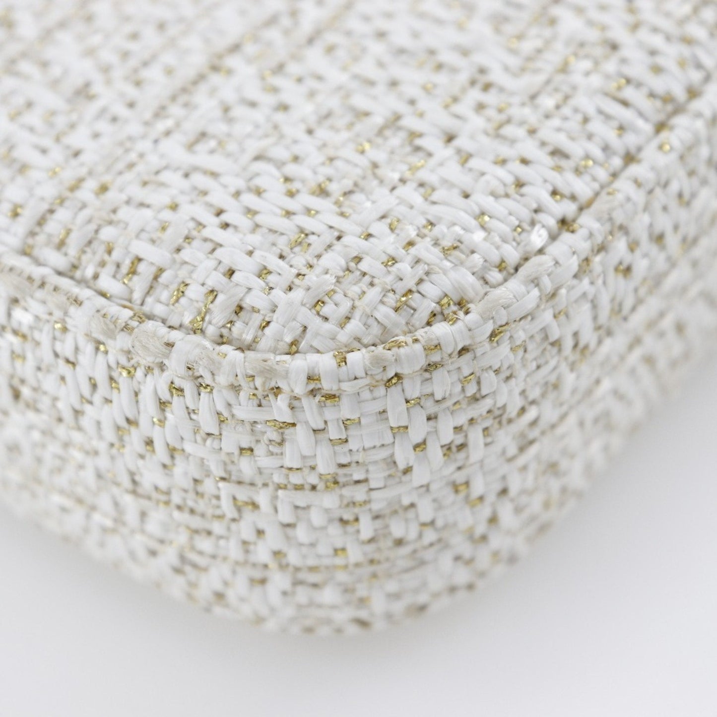 Chanel Sac Deauville en tweed blanc
