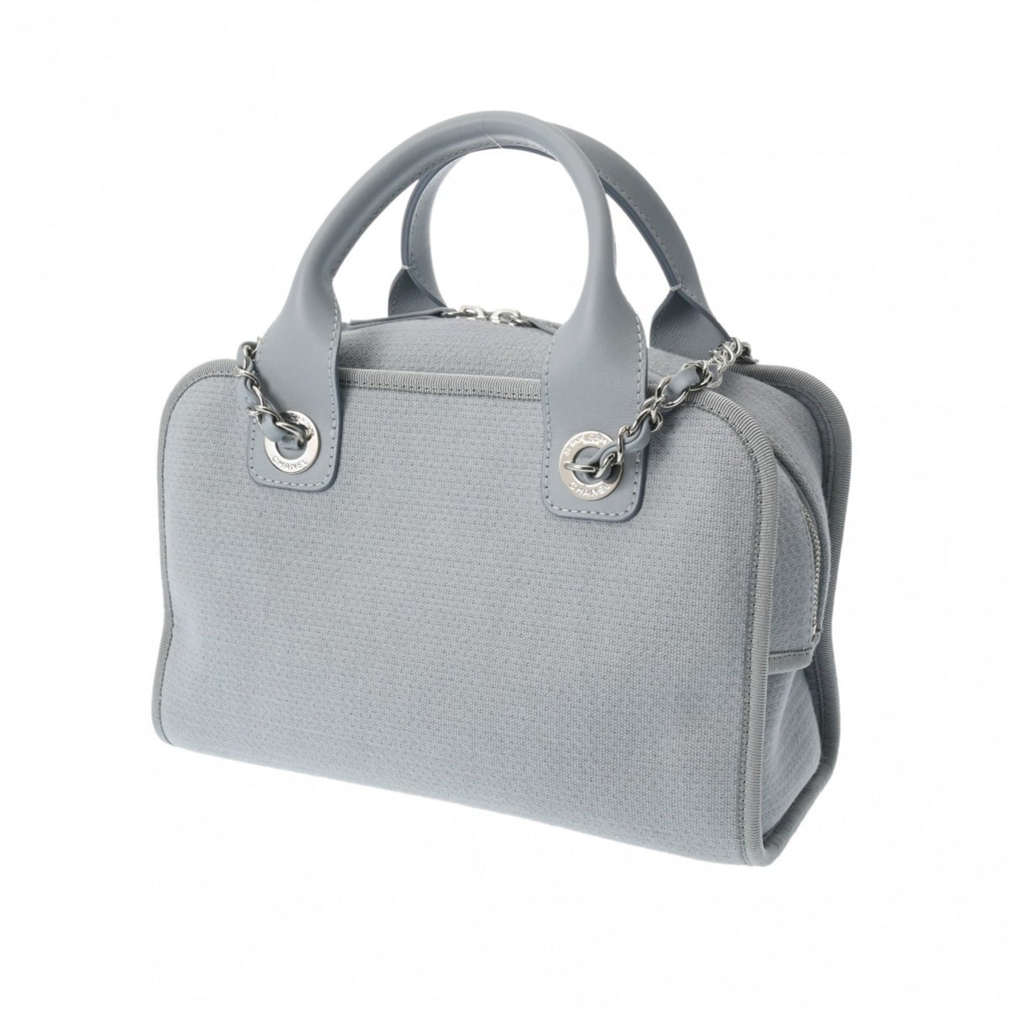 Chanel Sac Deauville en toile bleu