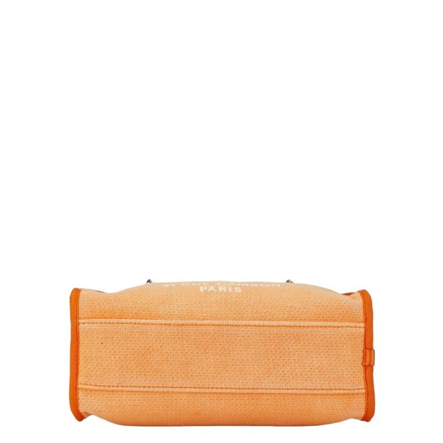 Chanel Sac Deauville en toile orange