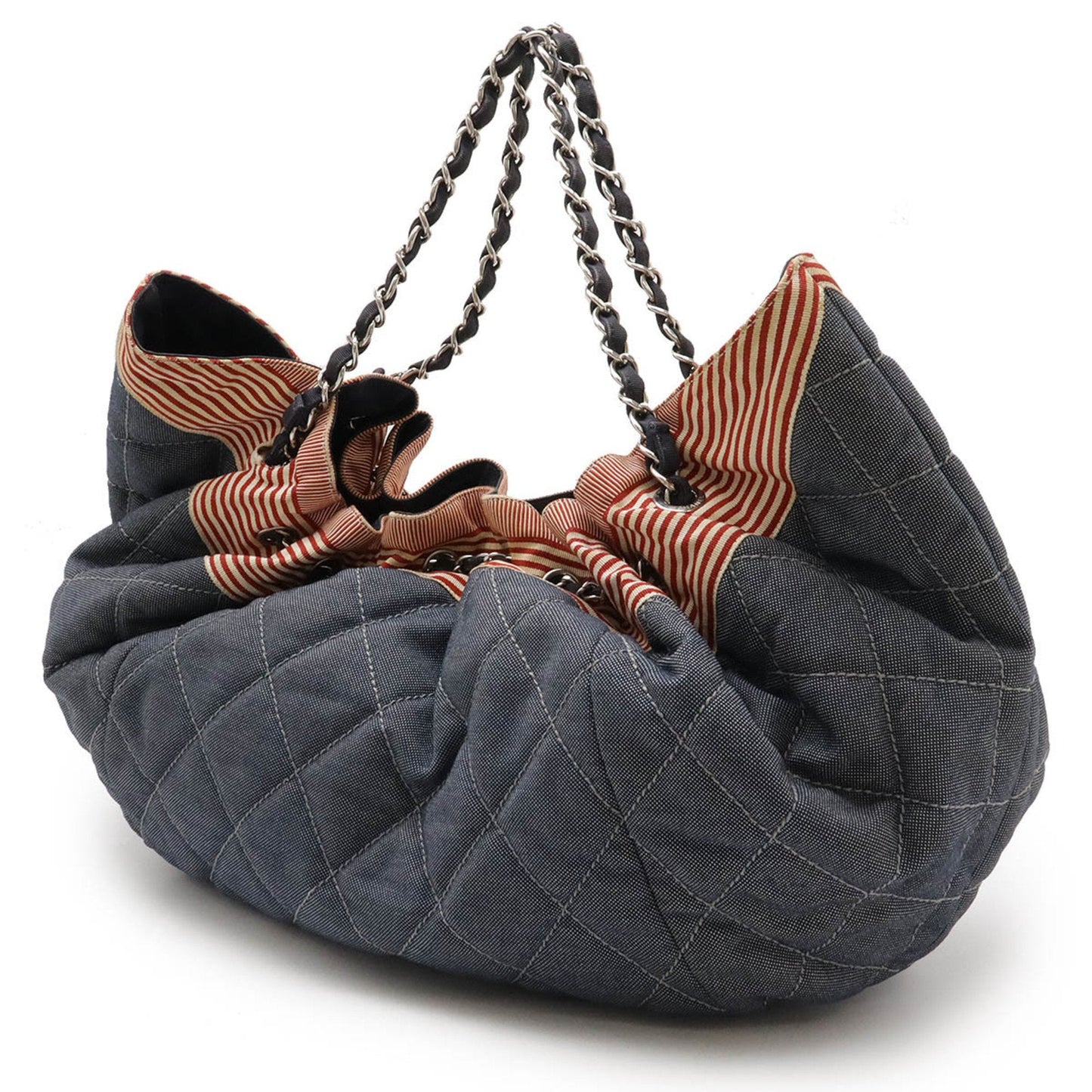 Chanel Sac Cabas en denim bleu