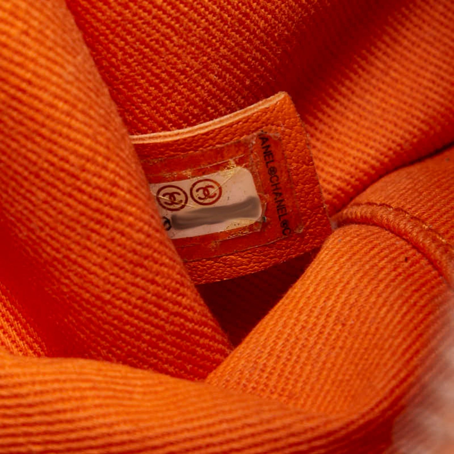 Chanel Sac Deauville en toile orange