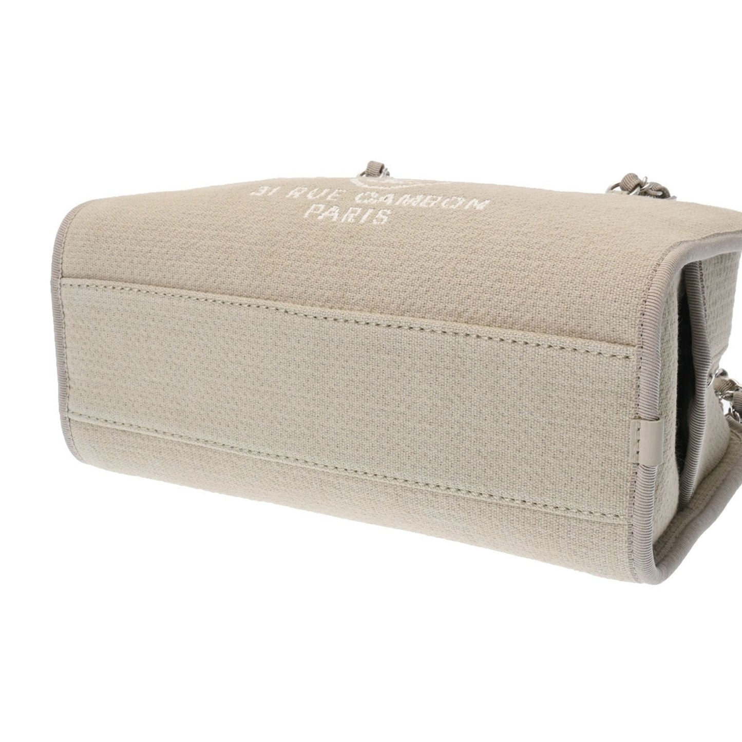 Chanel Sac Deauville en toile gris