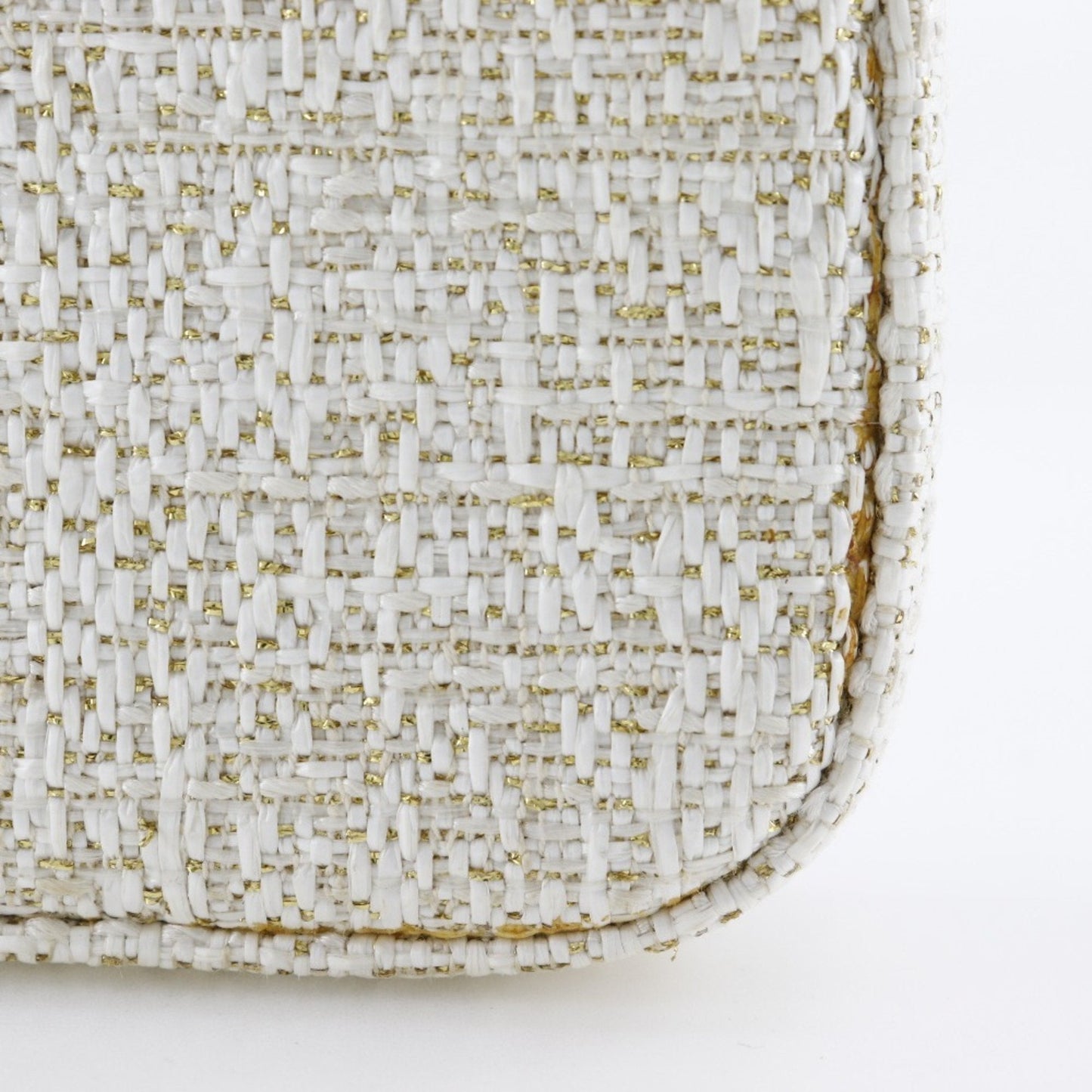 Chanel Sac Deauville en tweed blanc