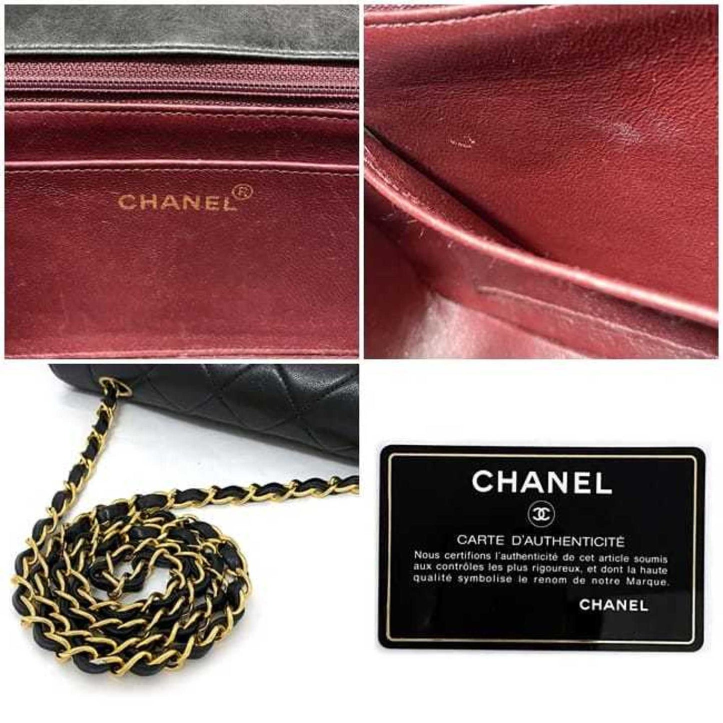 Chanel Sac Diana en cuir noir