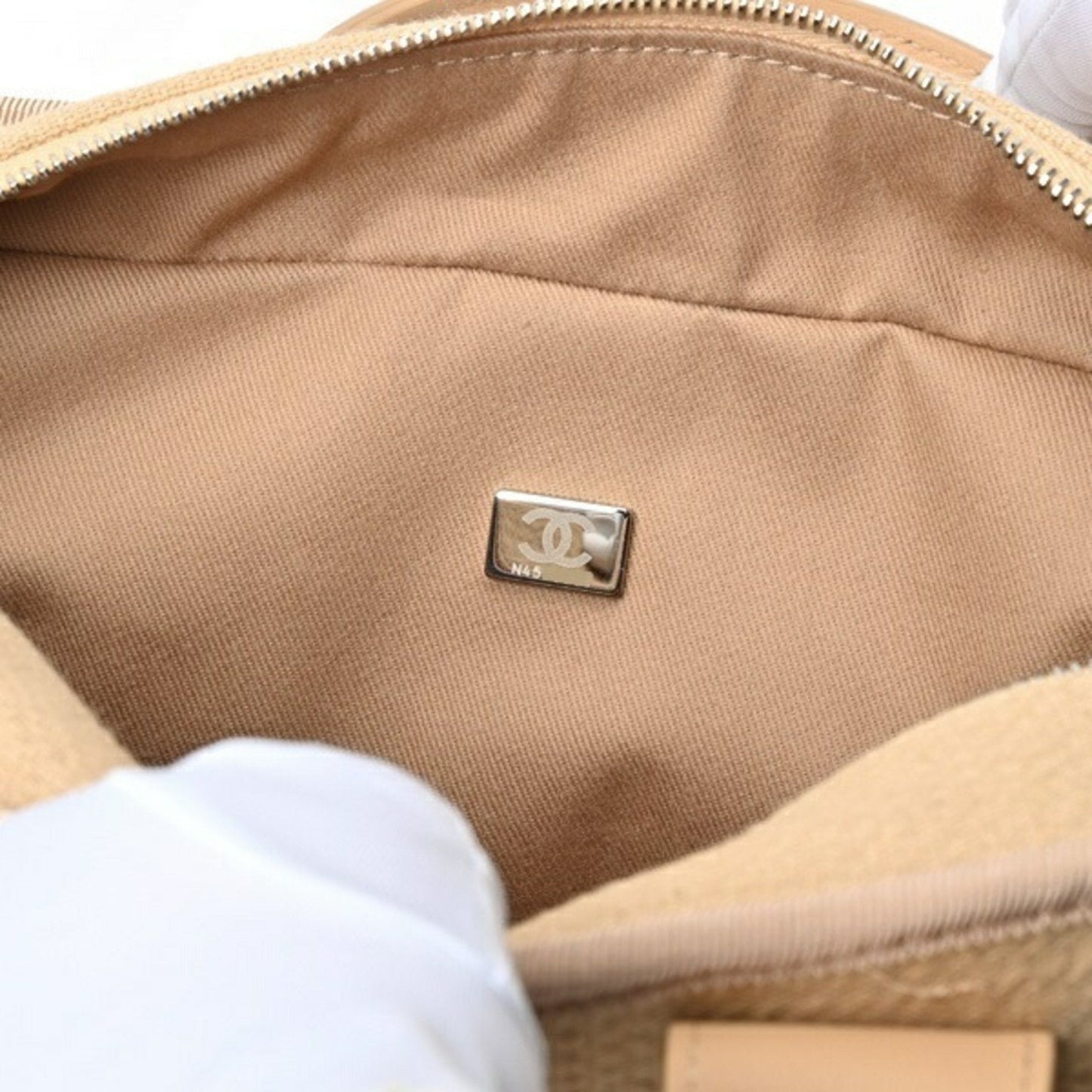 Chanel Sac Deauville en toile beige