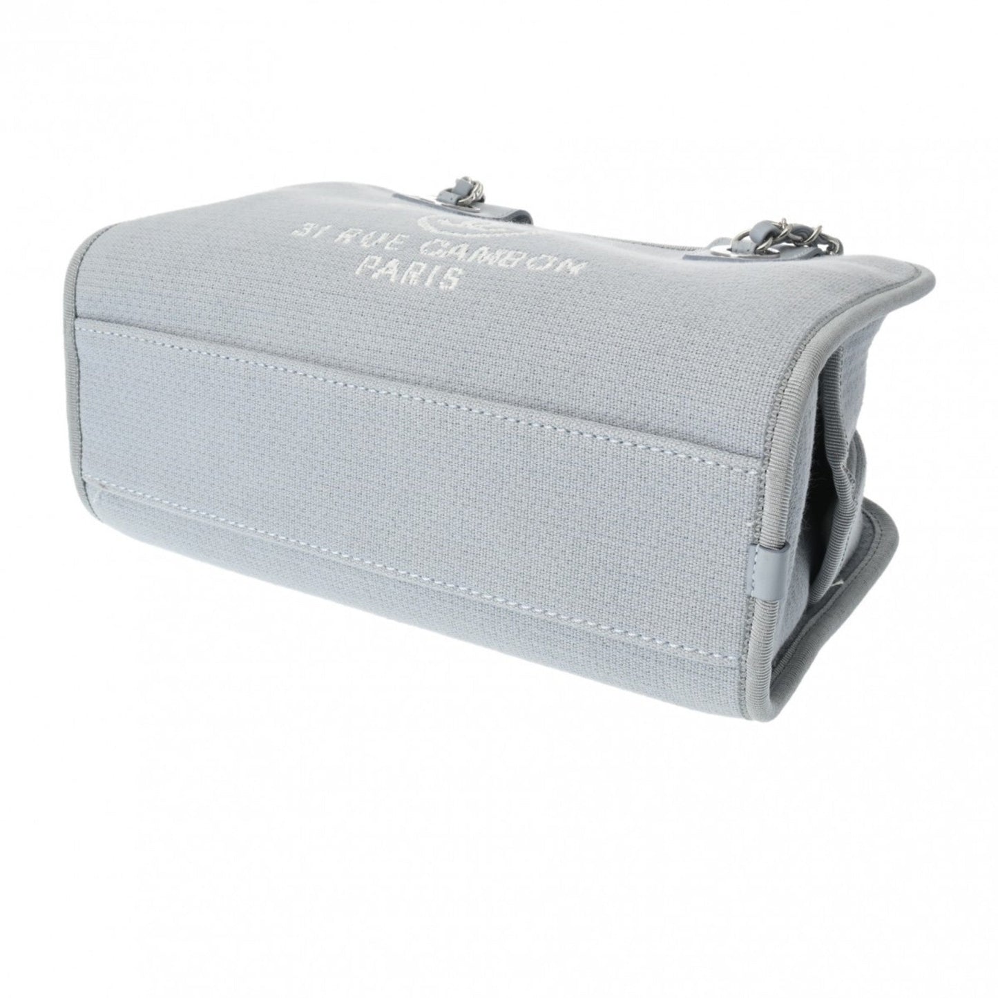 Chanel Sac Deauville en toile bleu